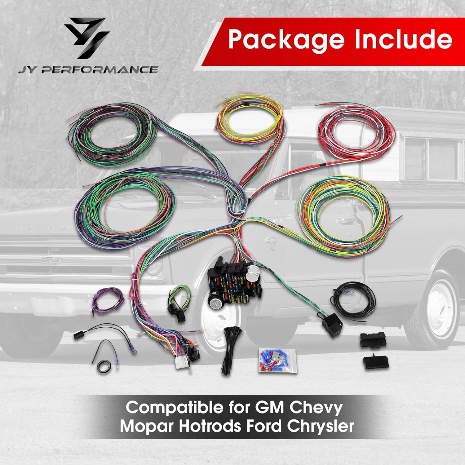 Kit de Cableado Universal 21 Circuitos JY PERFORMANCE 17 Fusibles