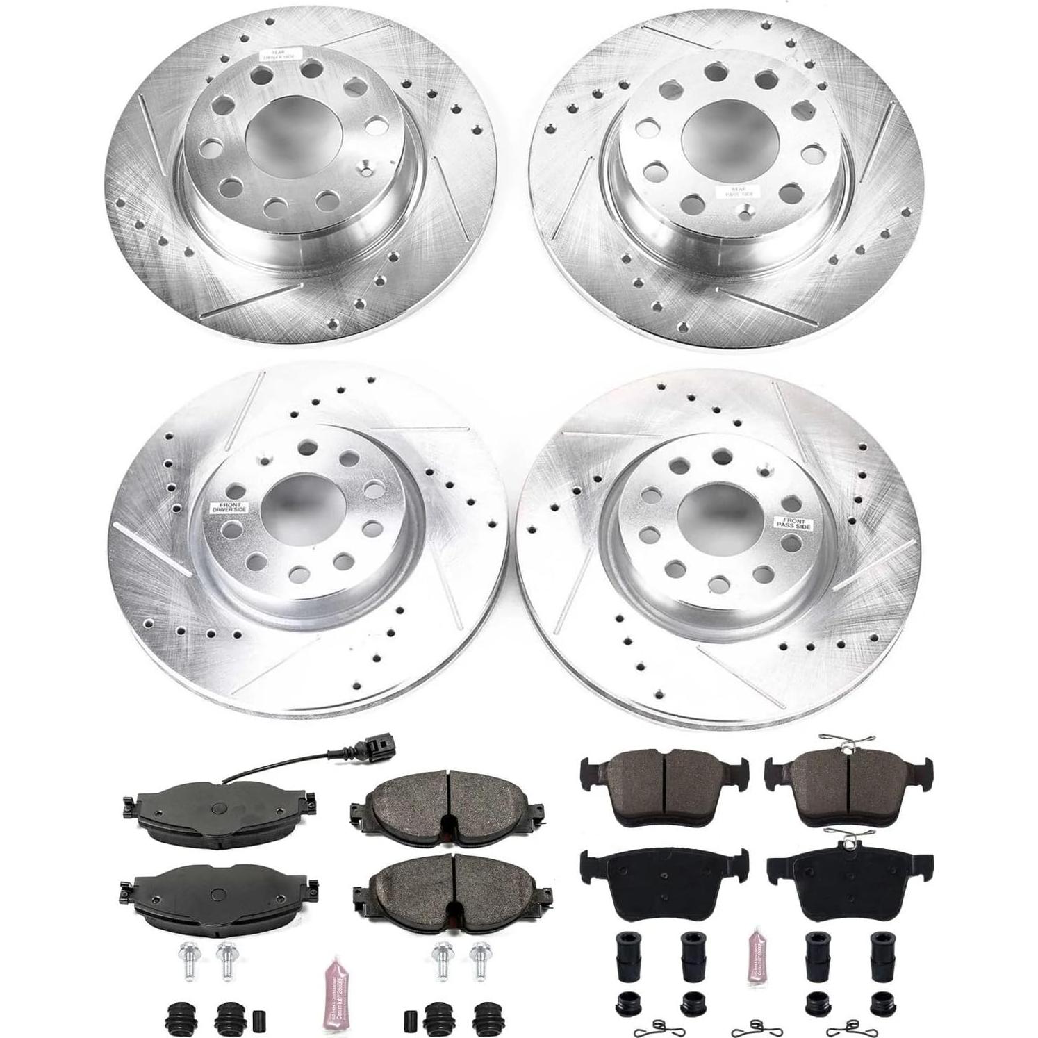 Kit de Frenos Power Stop K7502 Z23 Delantero y Trasero para Audi y VW