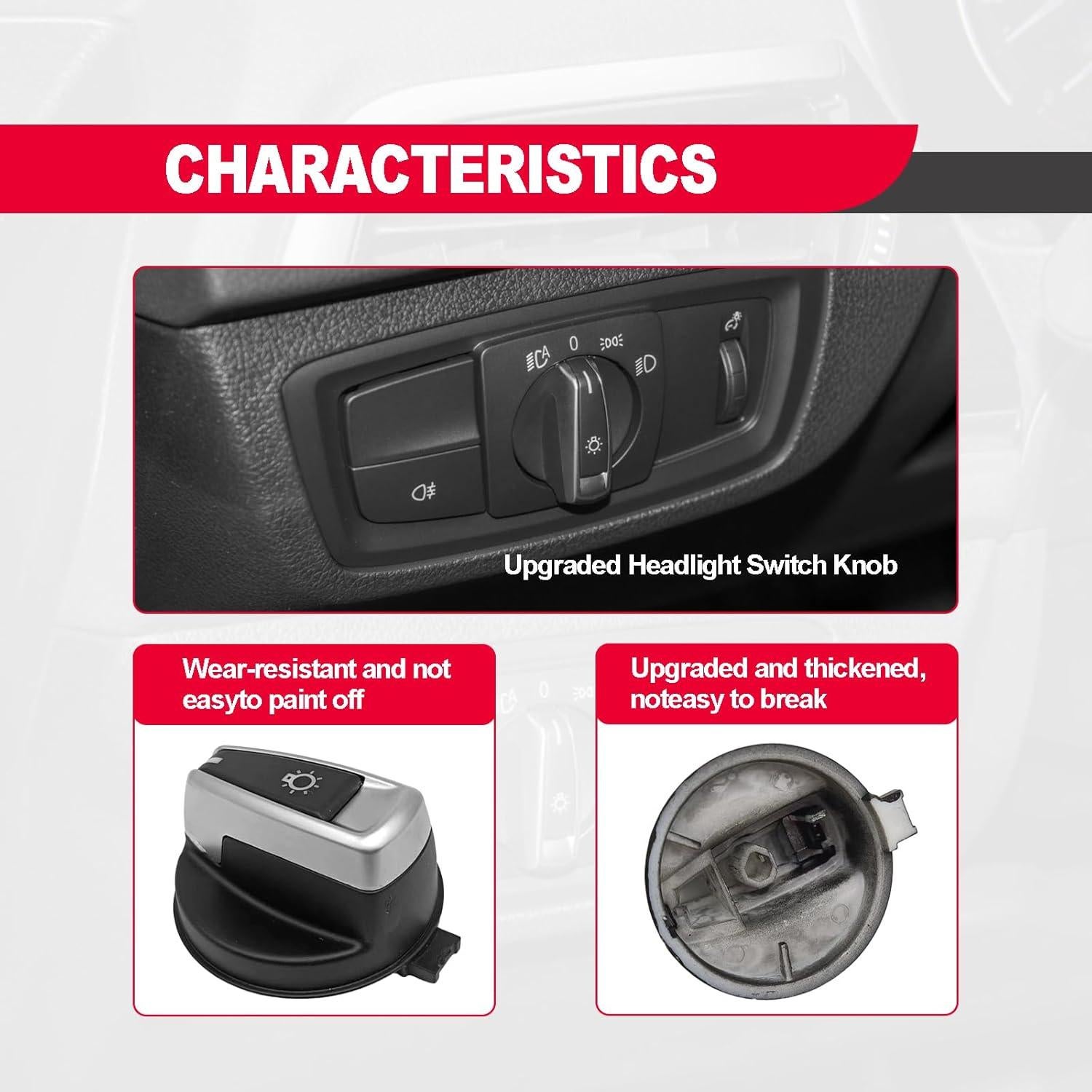 Reemplazo Tapa Botón Interruptor Faros BMW KEVWR E81 E90 E84