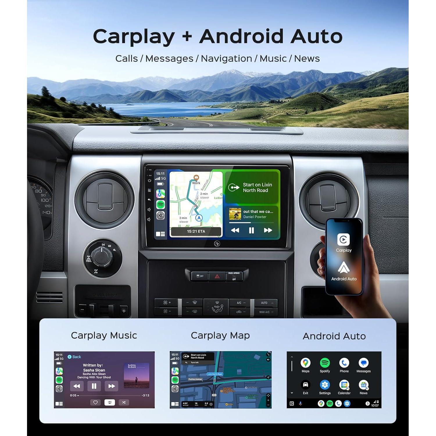 Estéreo de Coche Ruicar para Ford F150 2009-2014 10" 2+64G