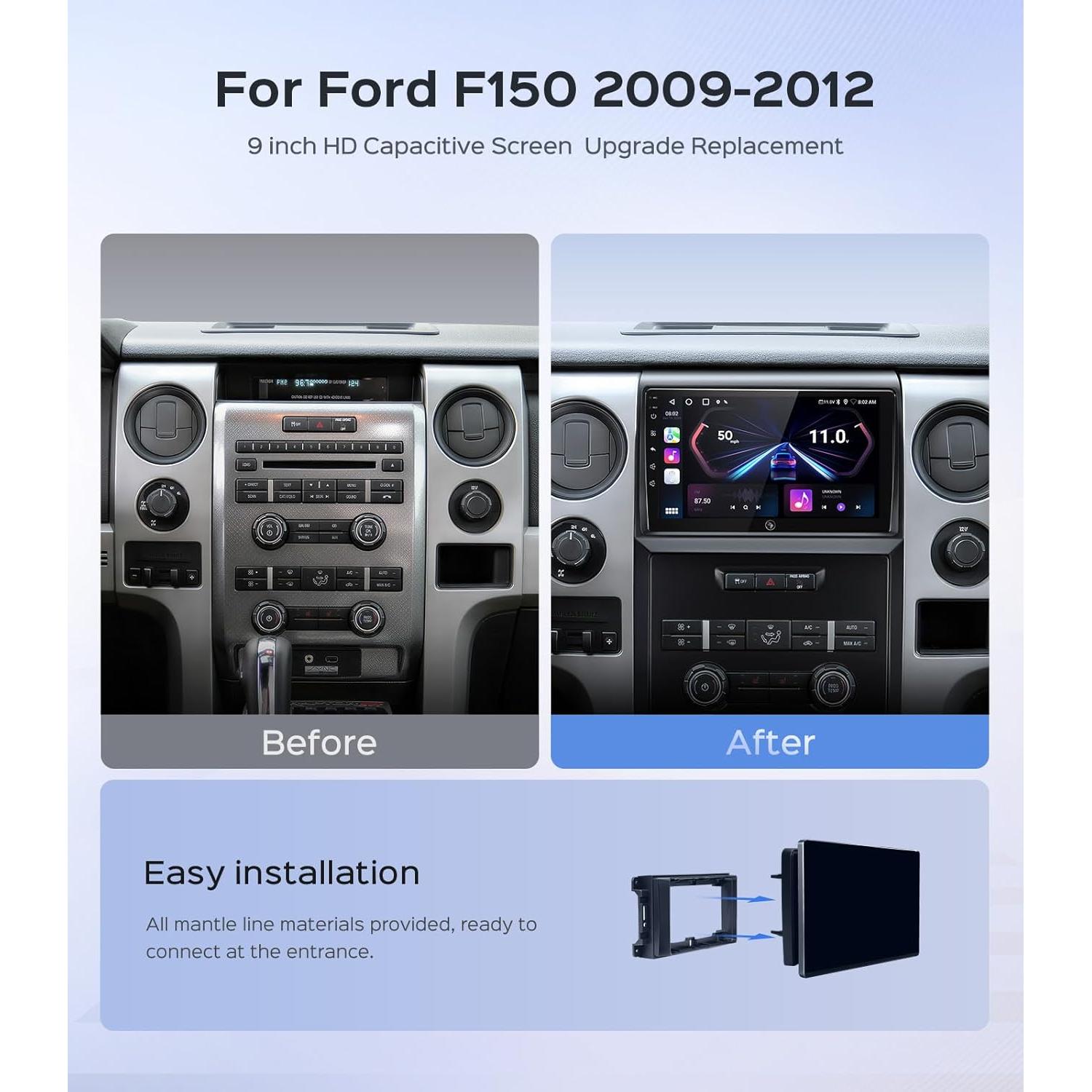 Estéreo de Coche Ruicar para Ford F150 2009-2014 10" 2+64G