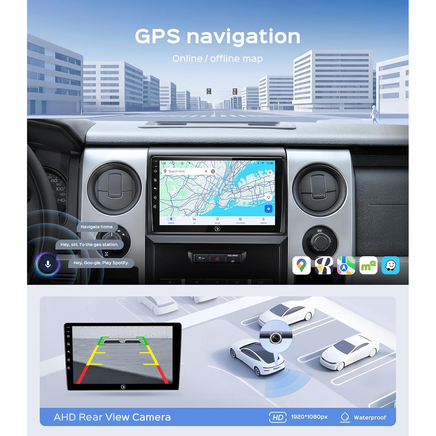 Estéreo de Coche Ruicar para Ford F150 2009-2014 10" 2+64G