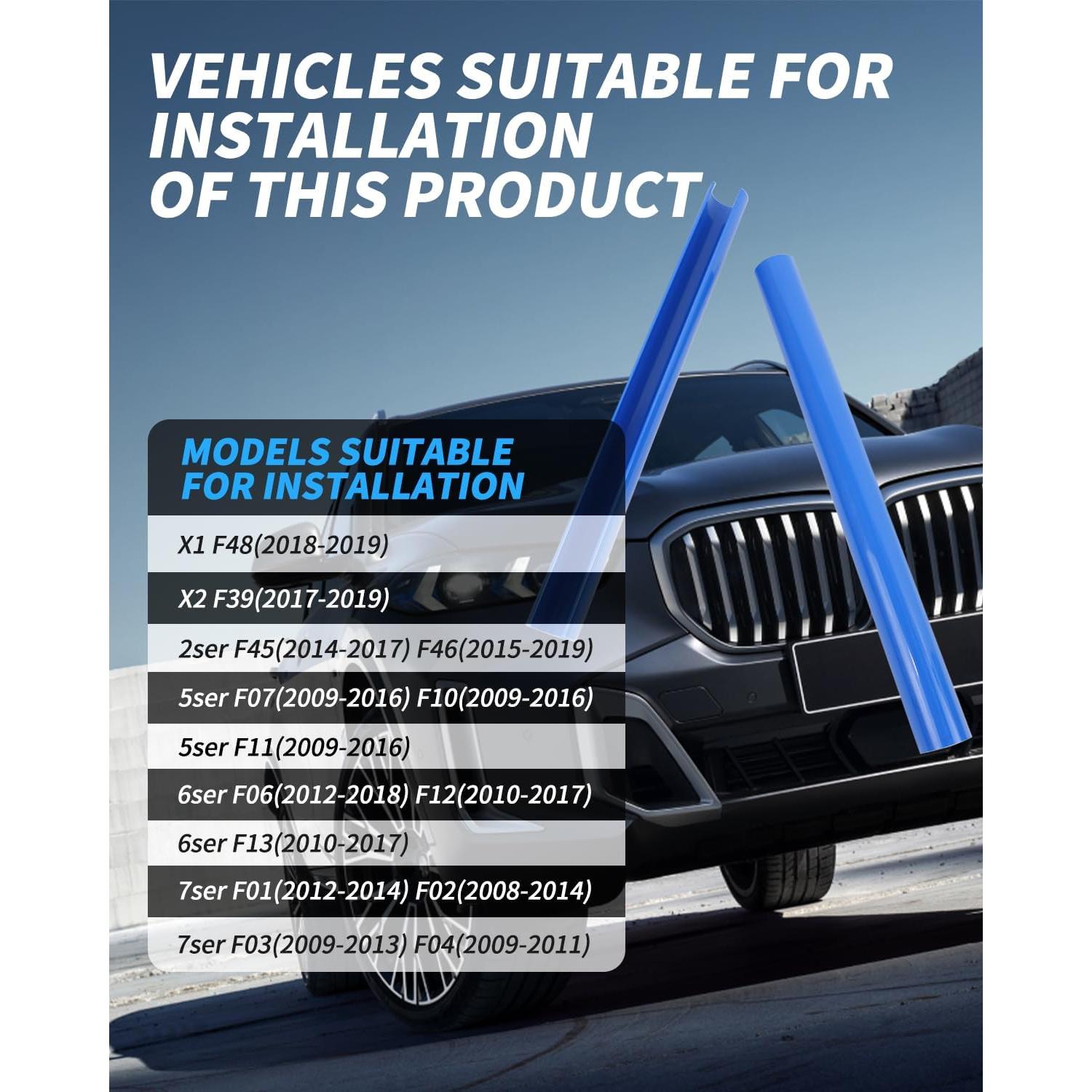 Cubiertas de Soporte en V DWVV para BMW F10 F48 Azul Brillante