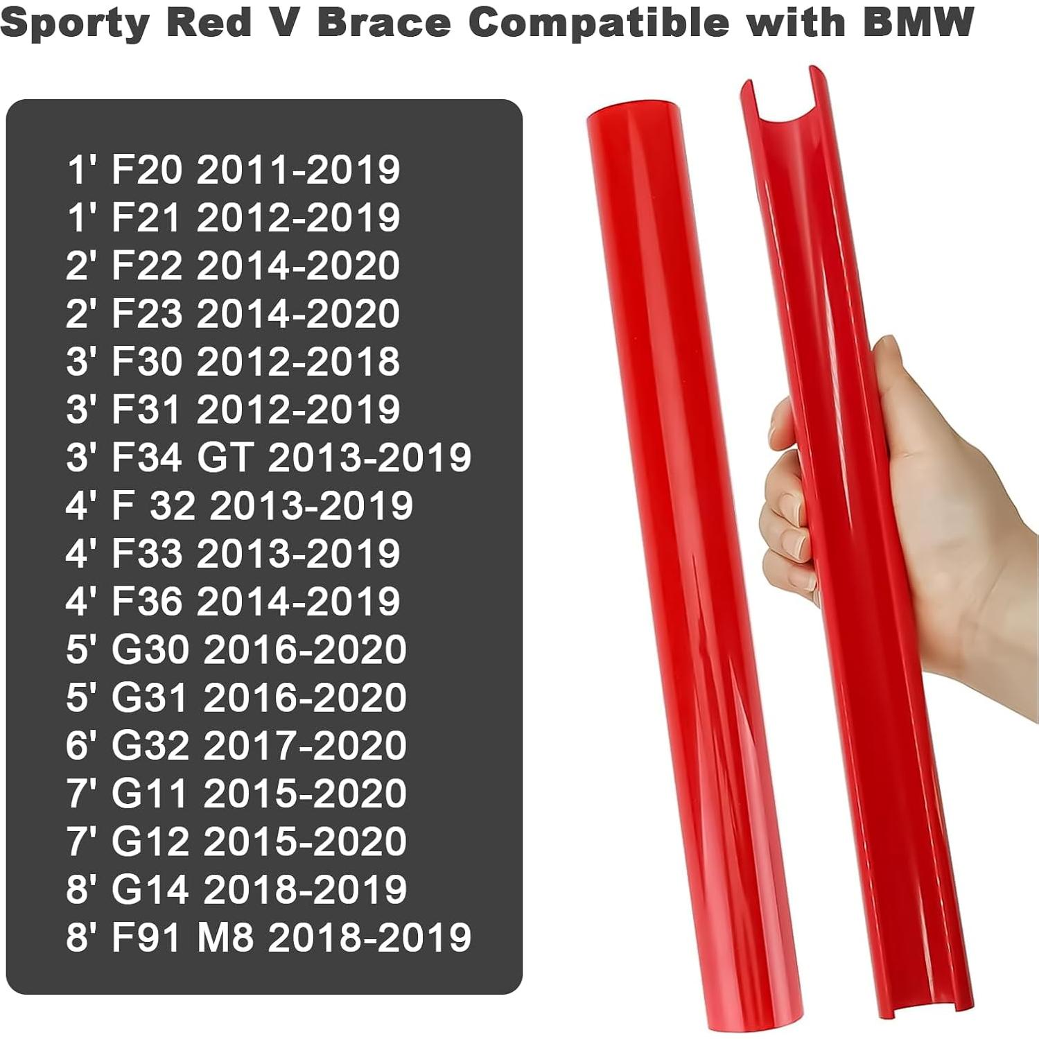 Cubiertas de Inserción de Rejilla V Brace SDPVorn Rojo para BMW