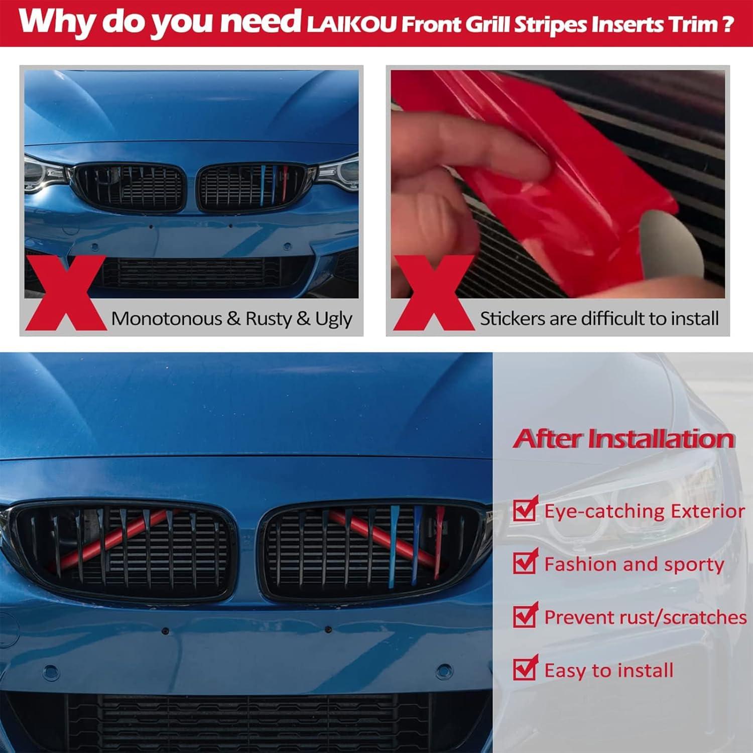 Cubiertas de Inserción de Rejilla V Brace SDPVorn Rojo para BMW