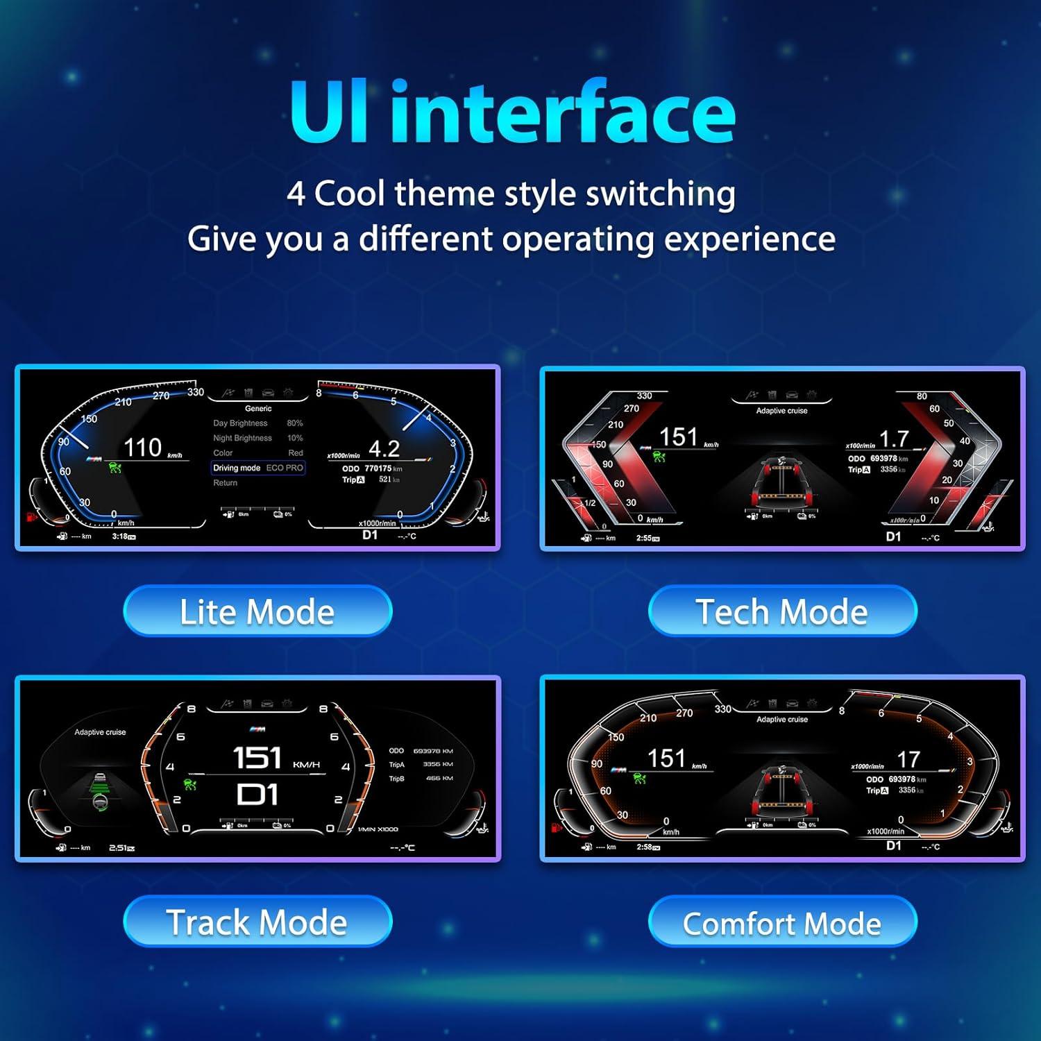 Tablero Digital BMW 5/6/7 Serie 2009-2017 12.3" LCD