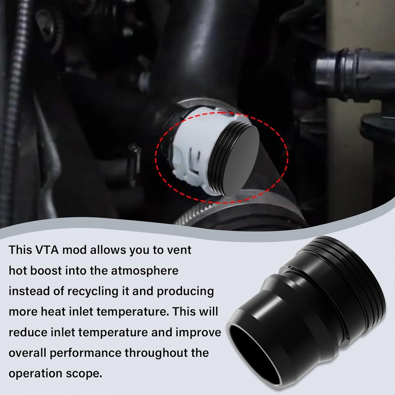 Tapón de Válvula de Descarga VTA NIULPFZTK para Ford F150 2.7L 3.5L 2013-2023