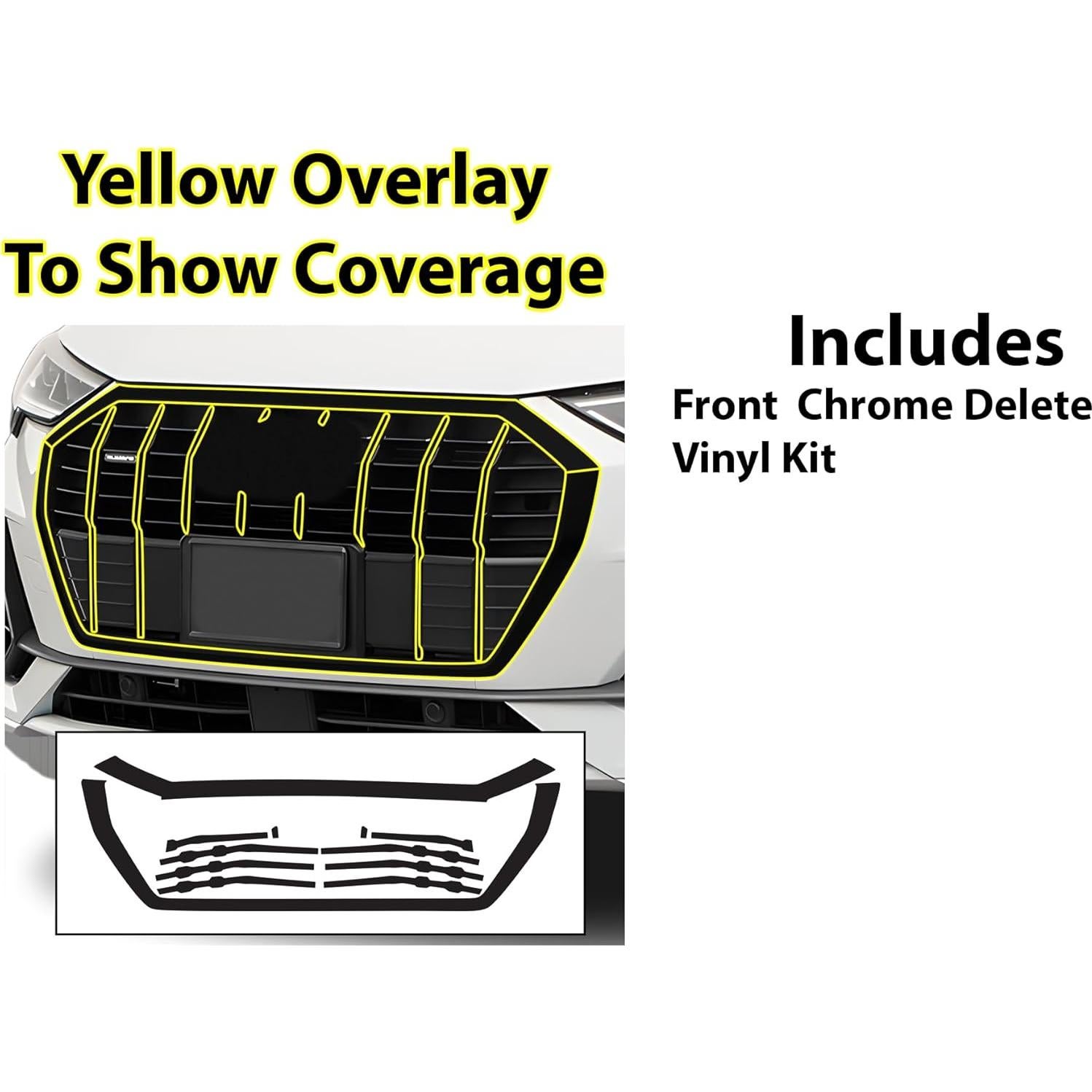 Superficie Eliminación Cromo Frontal BOGAR TECH Audi Q3 2019-2025