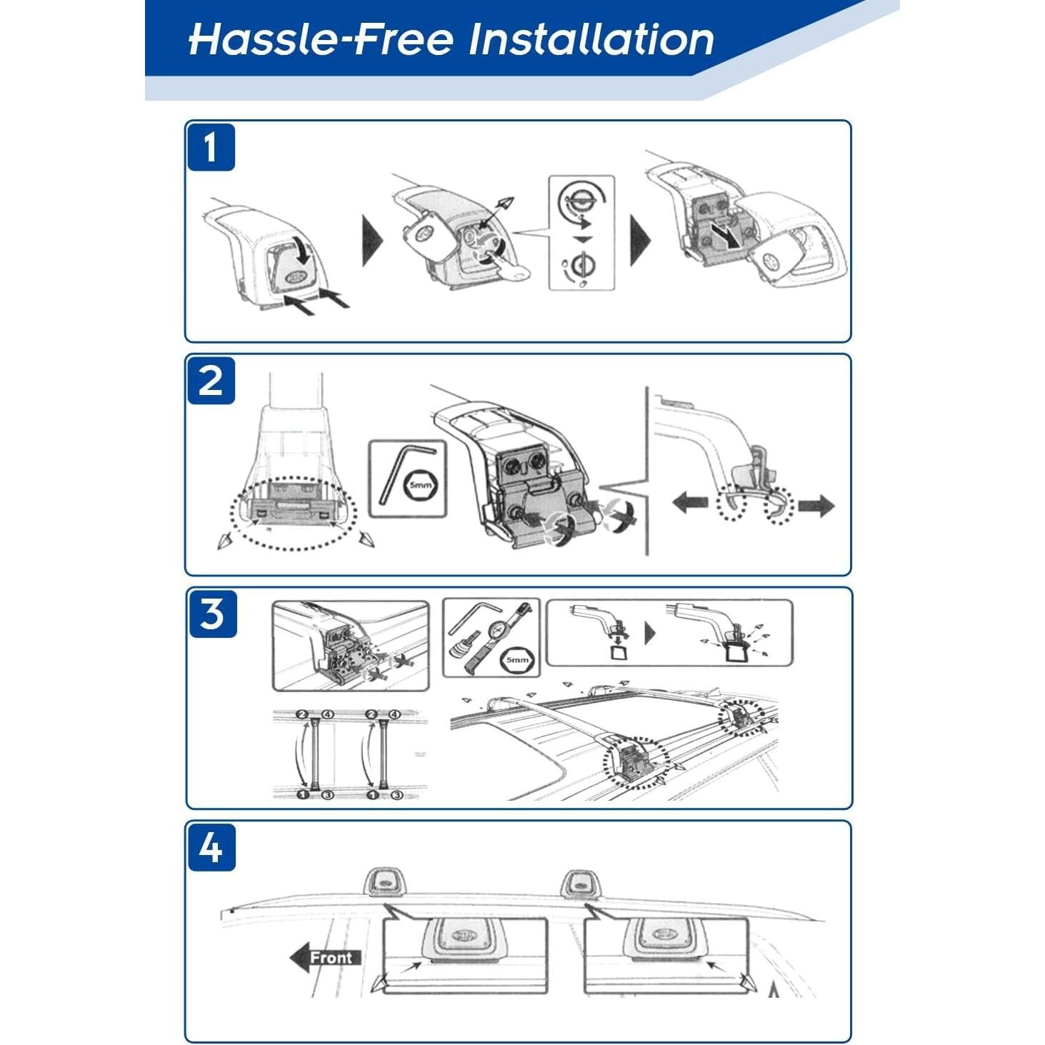 Barras Transversales de Techo SNIXWOO para Audi Q3 2015-2018