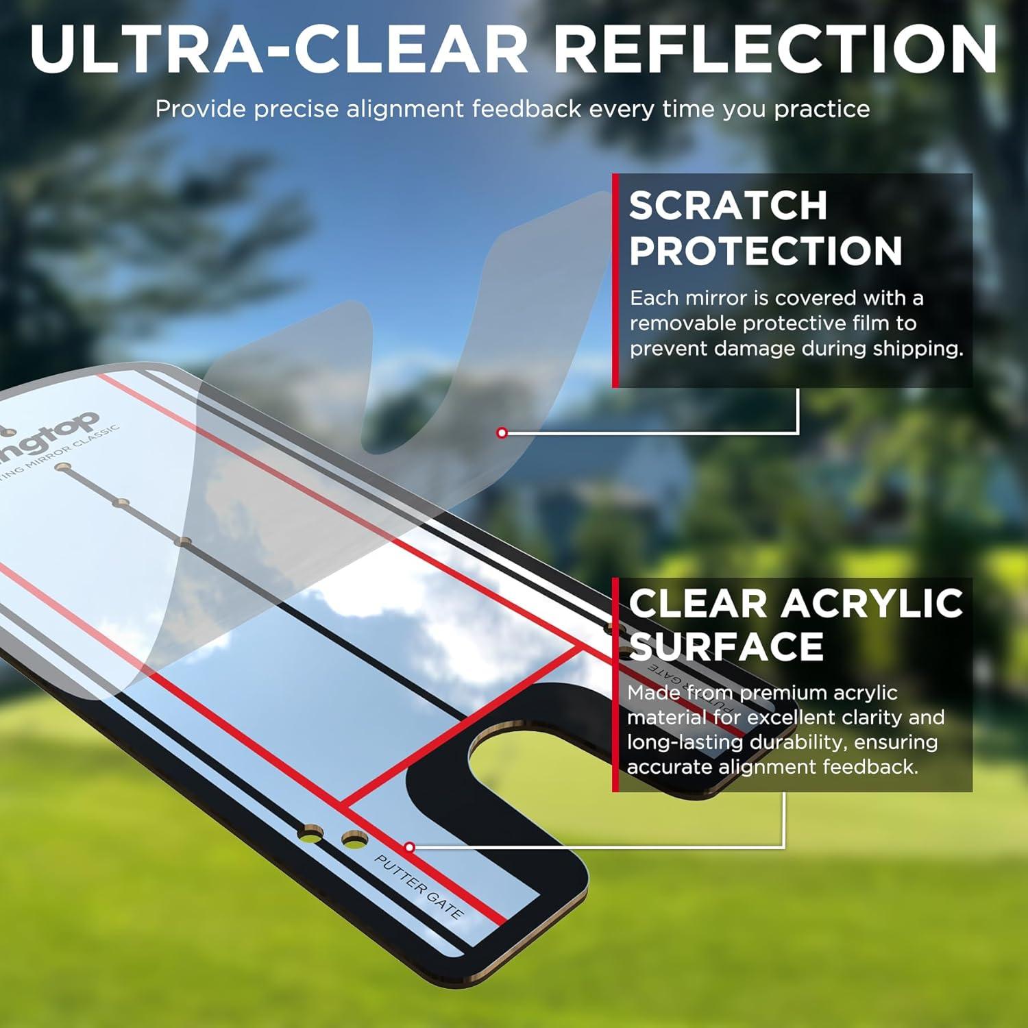 Espejo de Putting KINGTOP - Entrenamiento de Golf 30x15 cm