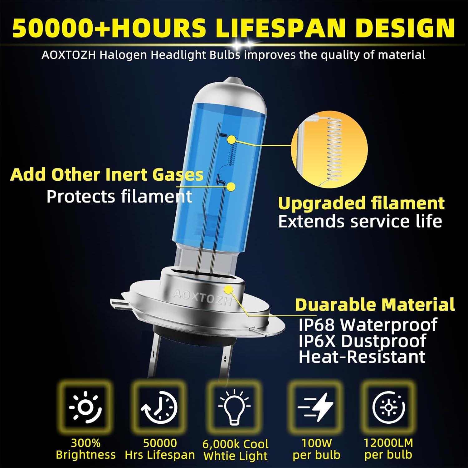 Bombillas Halógenas AOXTOZH H9 H7 para Volkswagen Passat 2016-2019