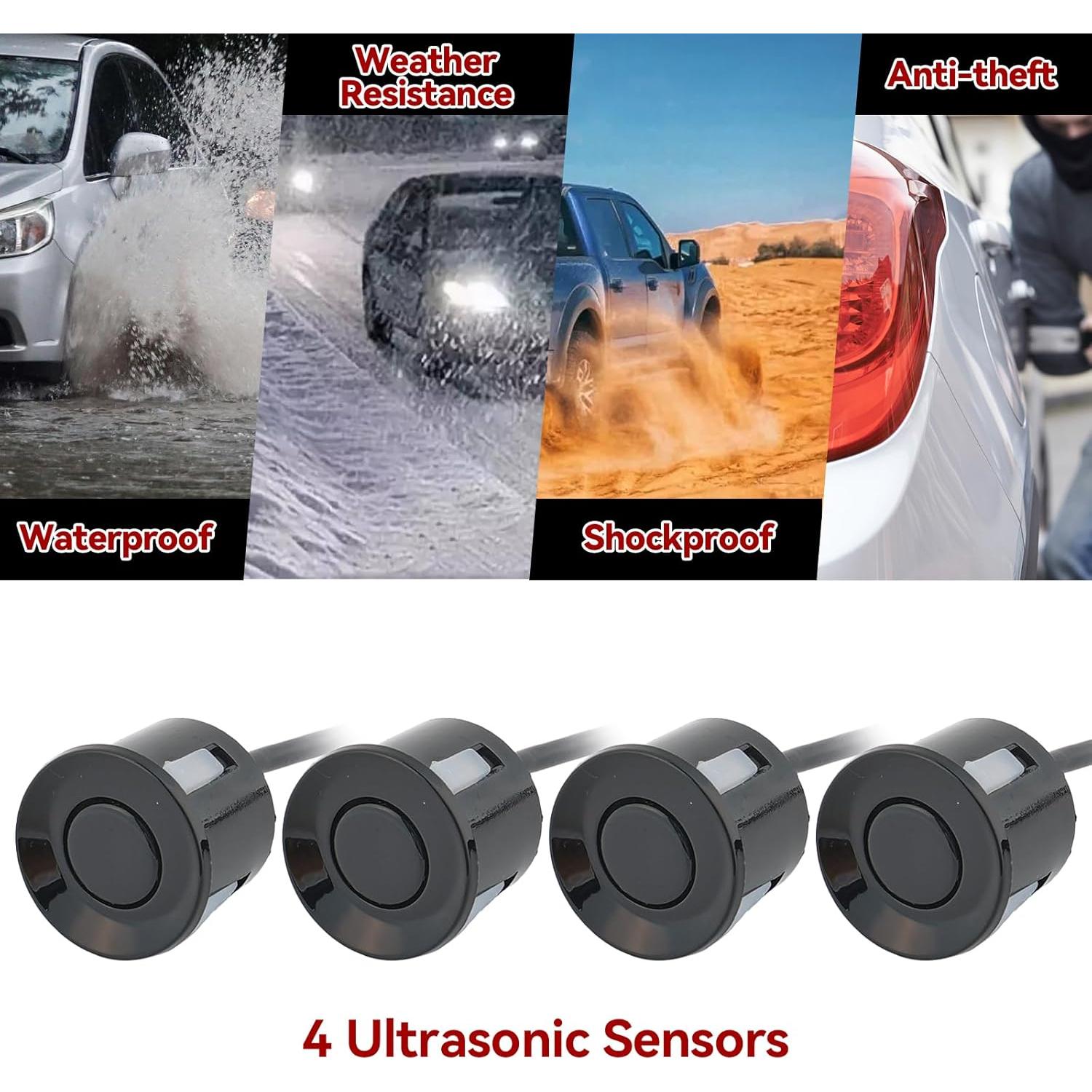 Sistema de Sensores de Estacionamiento AUTOXBERT 4 Sensores LED