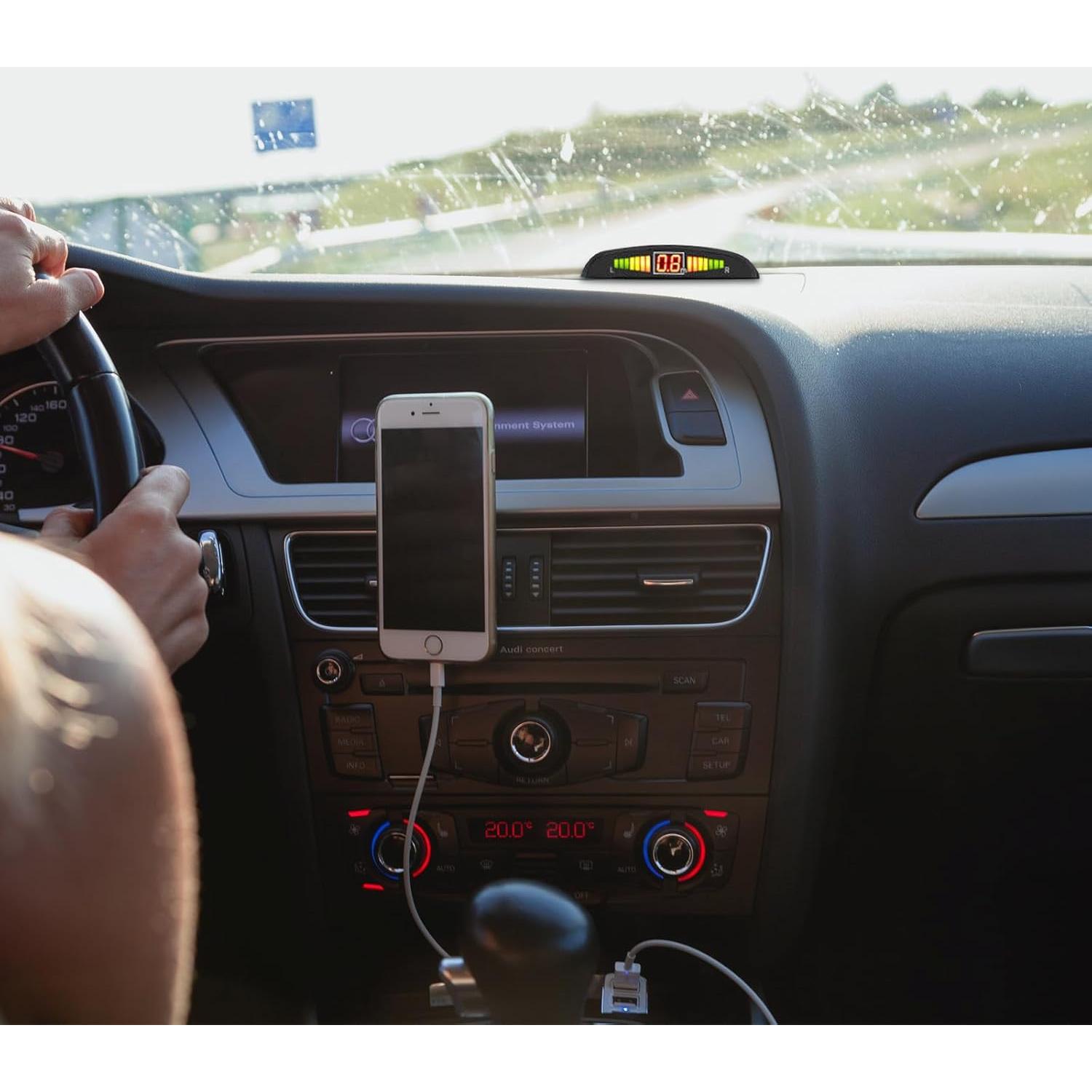 Sistema de Sensores de Estacionamiento AUTOXBERT 4 Sensores LED