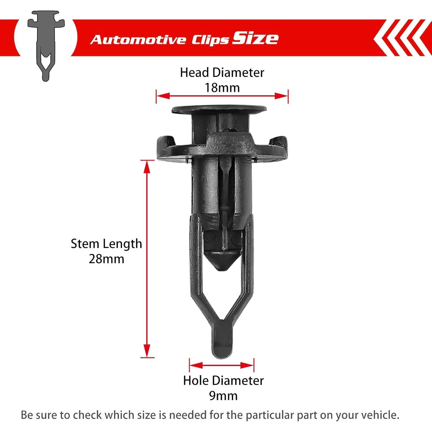 OTUAYAUTO 50 Clips de Remache 9mm para Toyota Lexus Scion