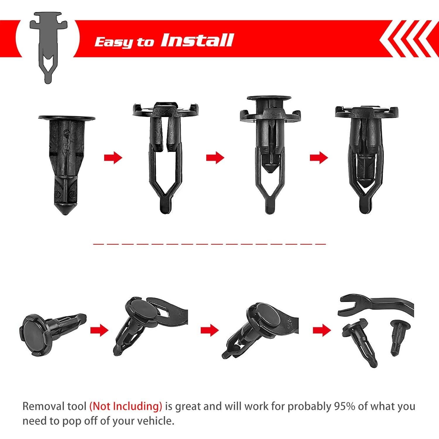 OTUAYAUTO 50 Clips de Remache 9mm para Toyota Lexus Scion