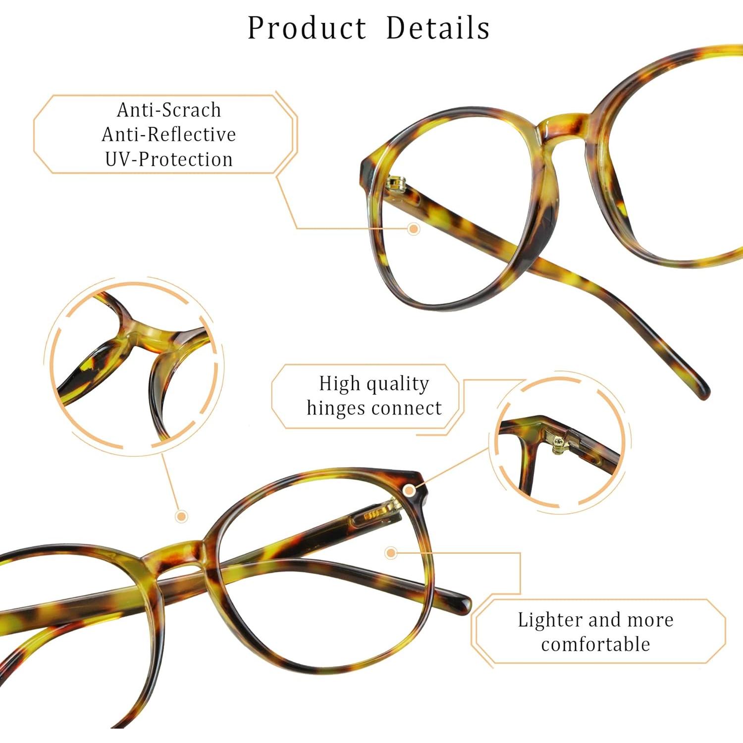 LifeArt Blue Light Blocking Glasses, Anti Eyestrain, Computer Reading Glasses,TV Glasses for Women Men