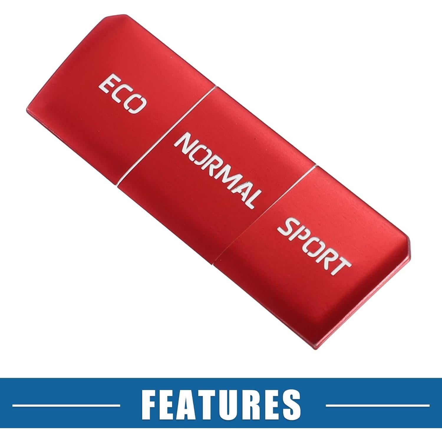 Cubierta de Botón de Freno de Mano Electrónico A ABSOPRO Roja - 5 Piezas para Toyota RAV4 2019-2022