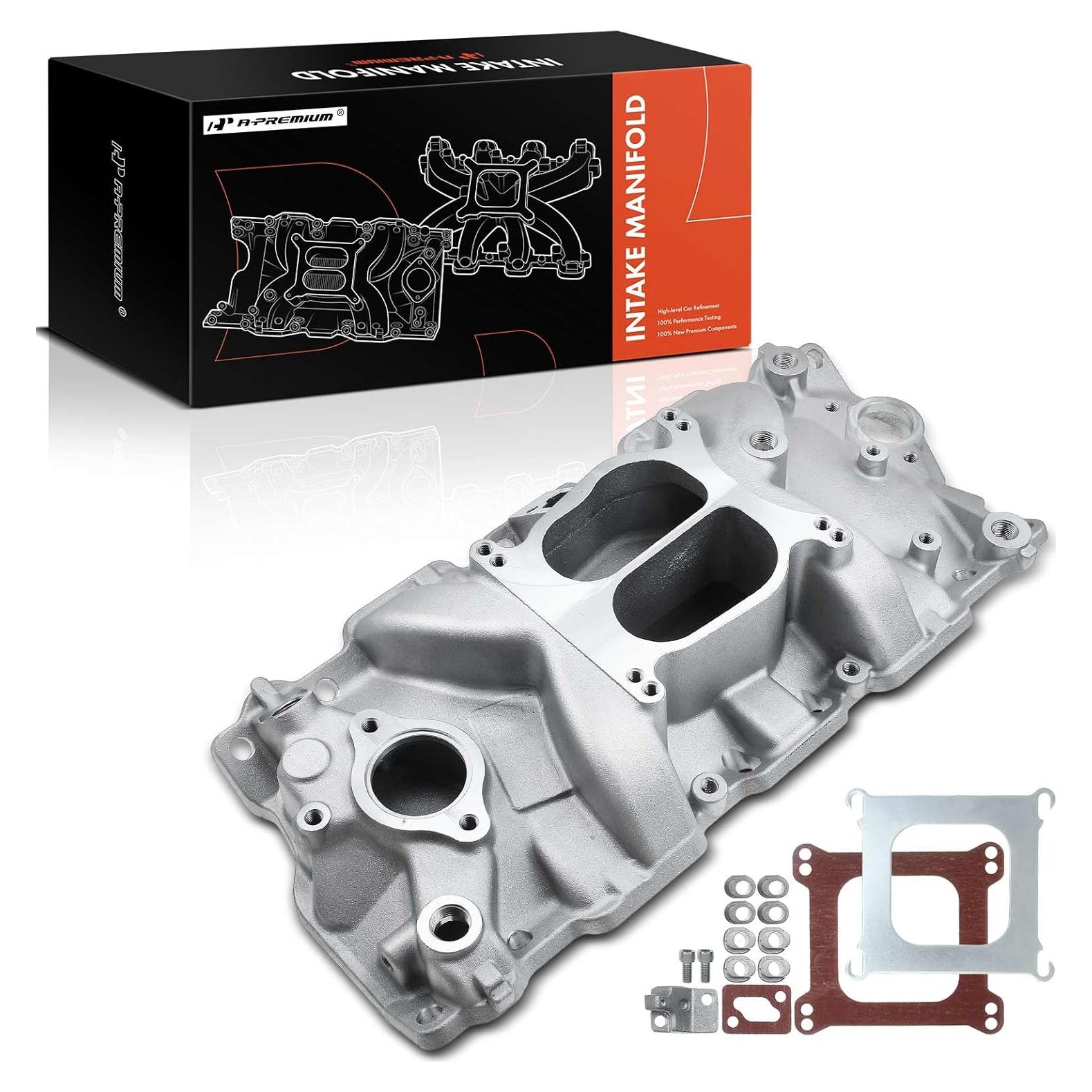 Colector de Admisión Doble Plano Aluminio A-Premium V8 4-Barrel