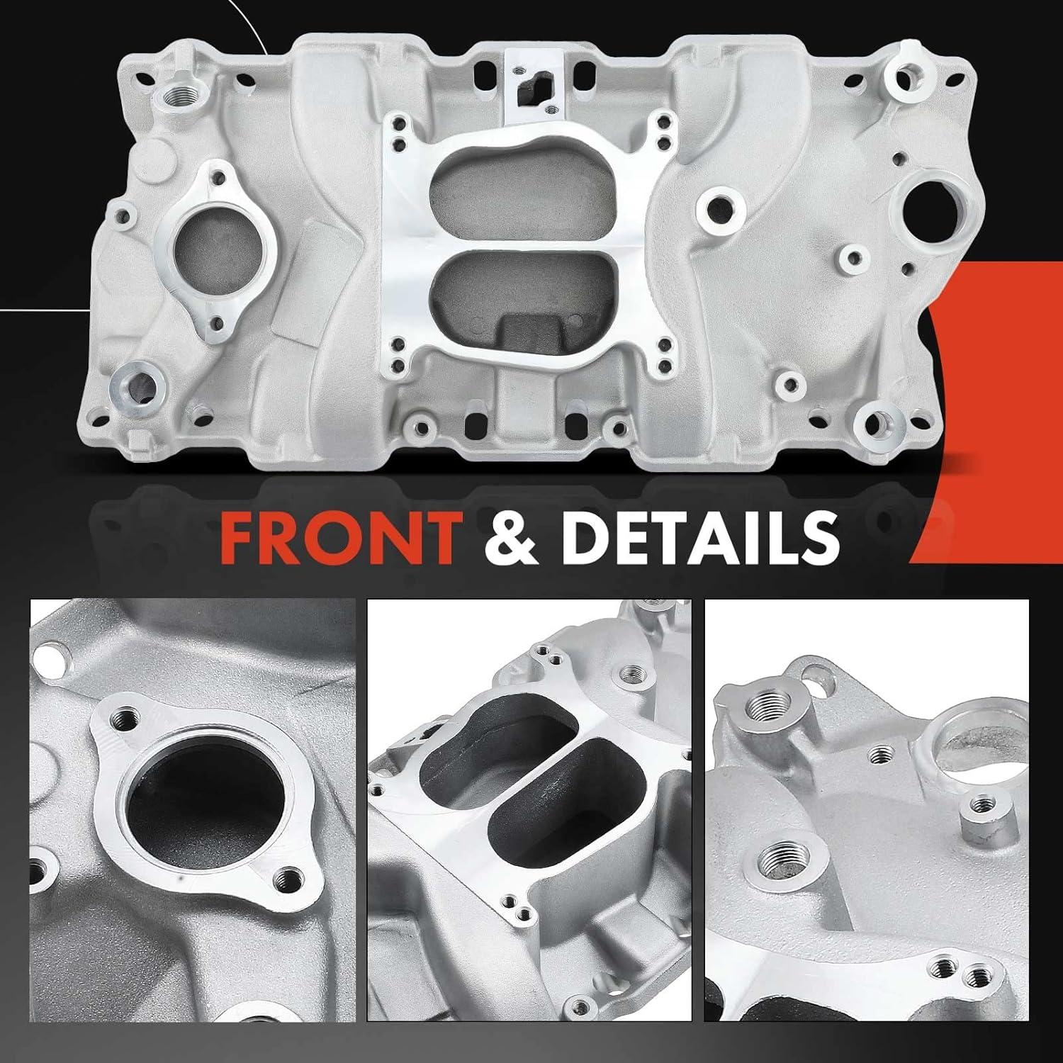 Colector de Admisión Doble Plano Aluminio A-Premium V8 4-Barrel