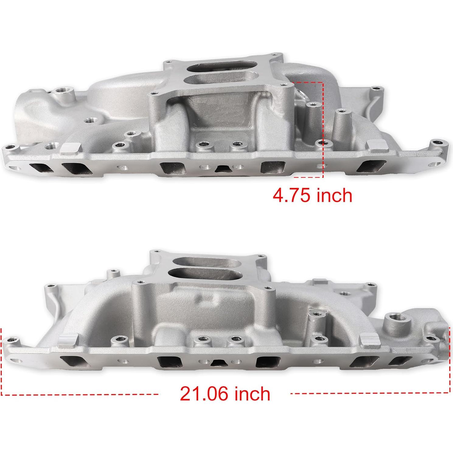 Colector de Admisión Aluminio JGhyperX Doble Plano 260 289 302 V8