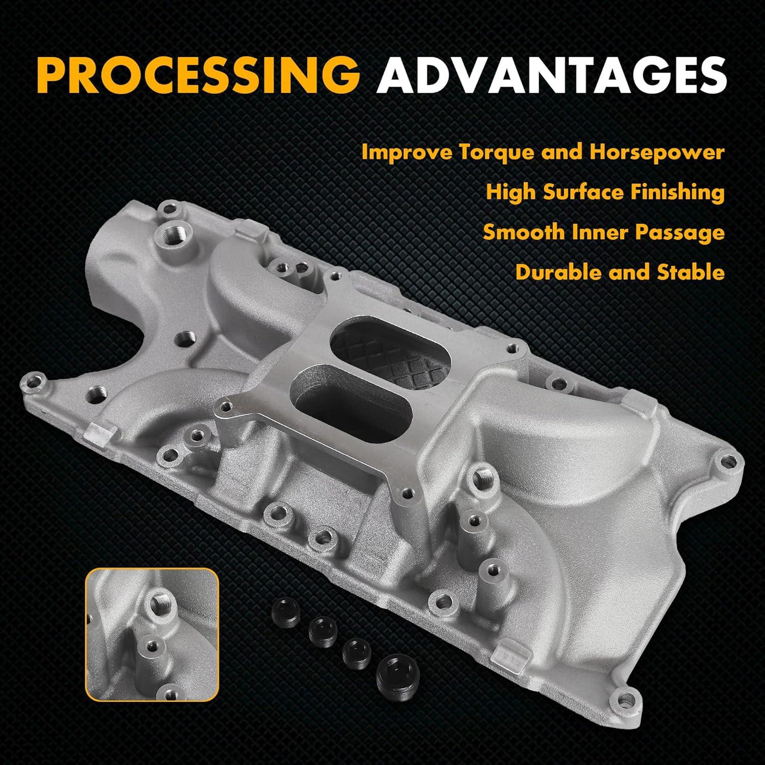 Colector de Admisión Aluminio JGhyperX Doble Plano 260 289 302 V8