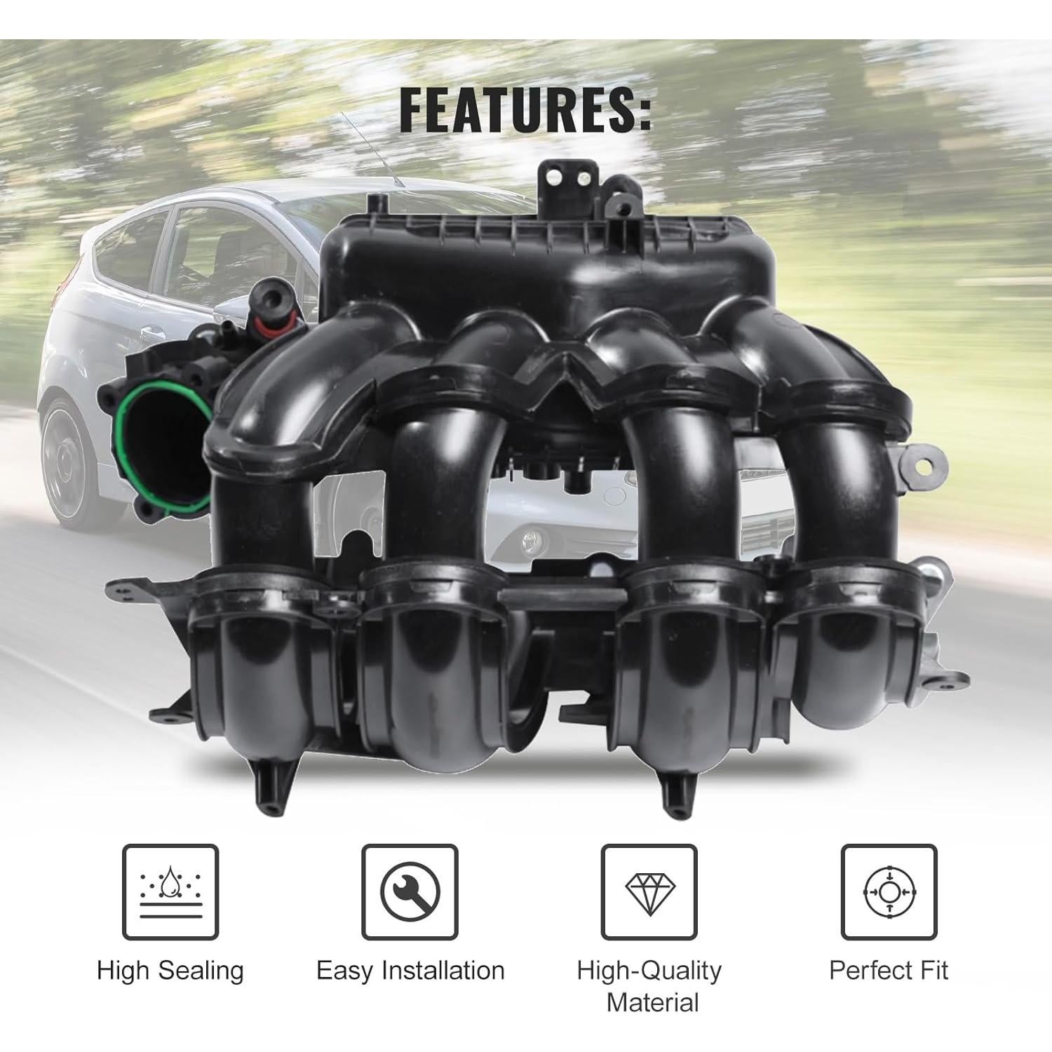 Ensamble Colector de Admisión Topaz 615-465 Compatible Ford Fiesta 1.6L 2011-2014