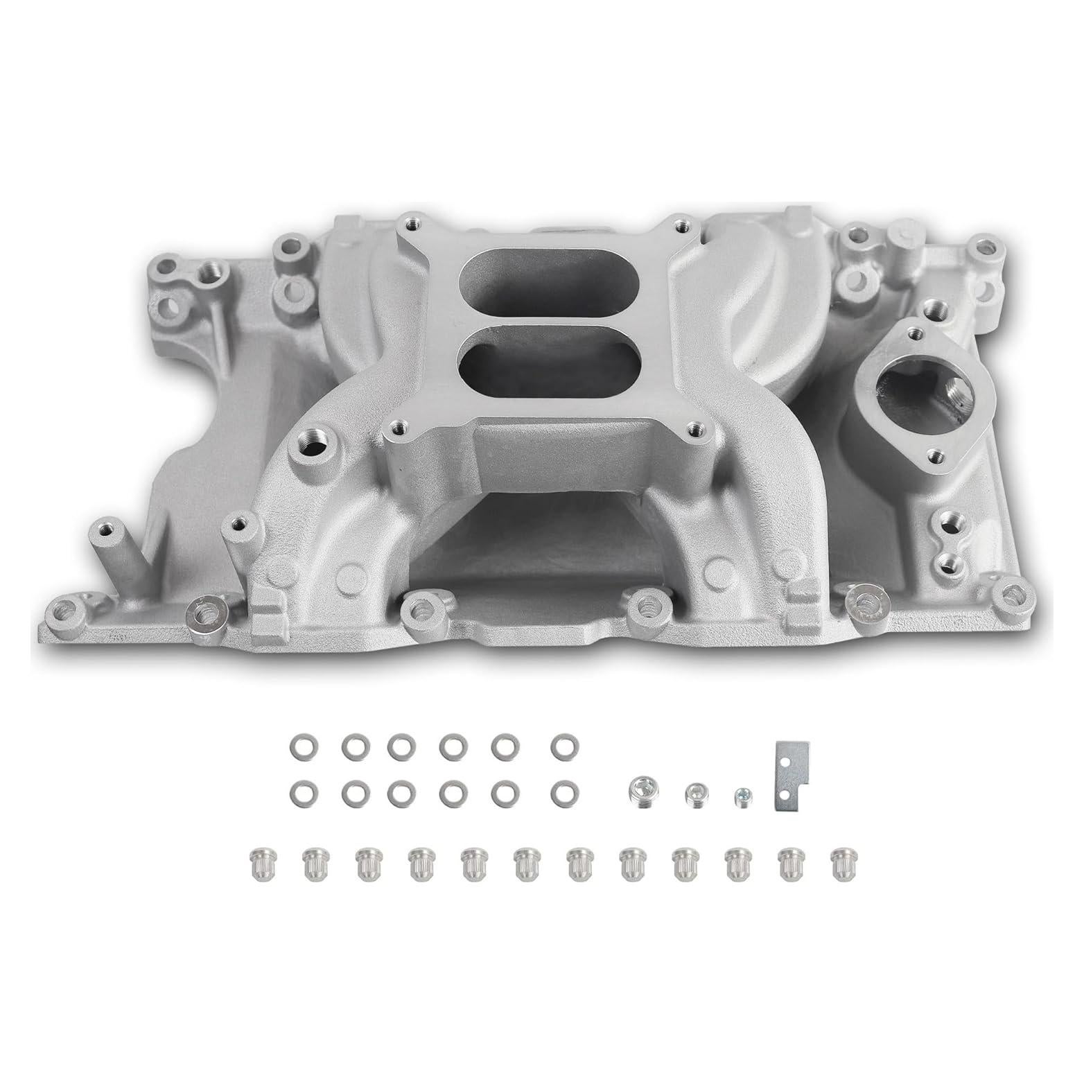 Colector de Admisión Aluminio Doble Plano JGhyperX 7576 Plata