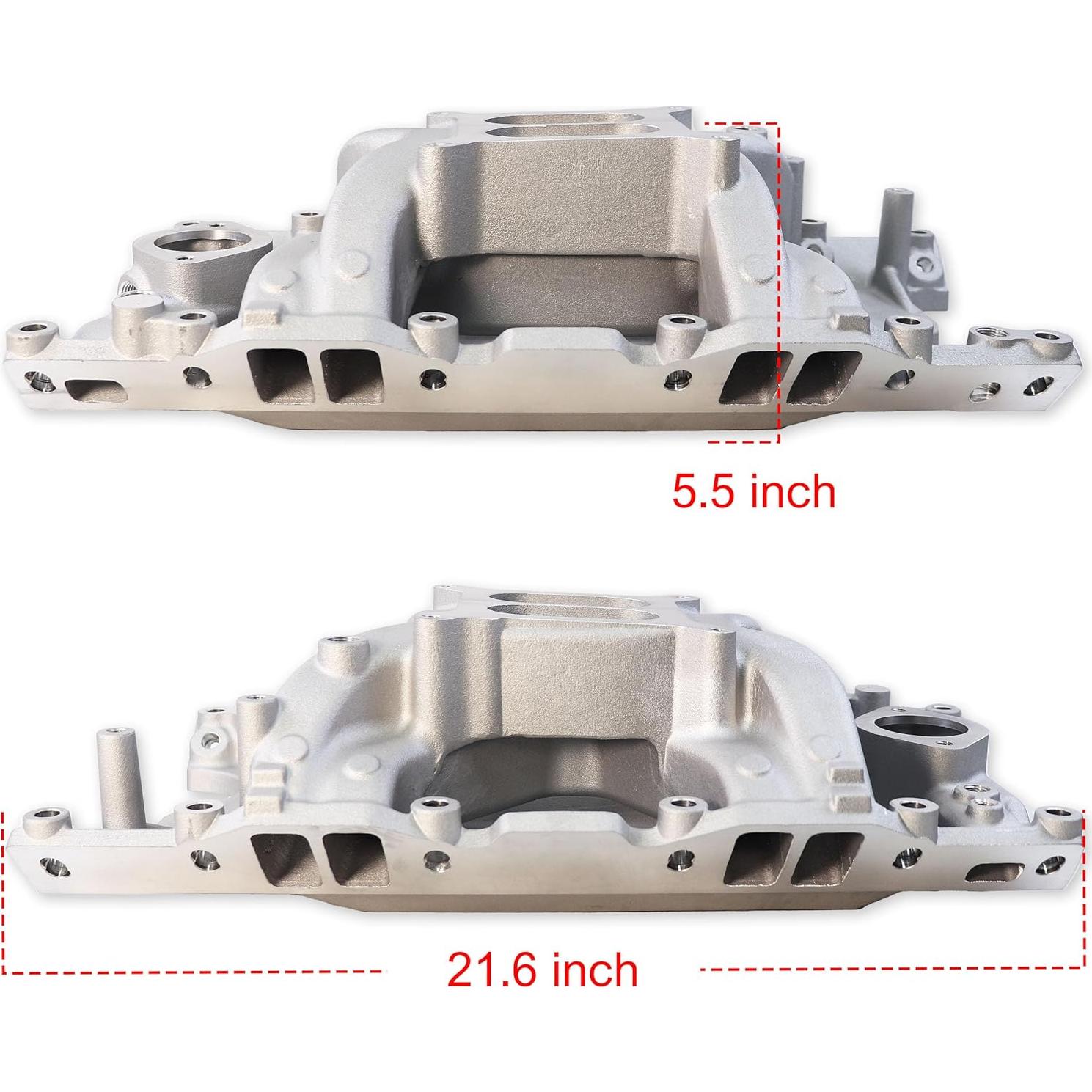 Colector de Admisión Aluminio Doble Plano JGhyperX 7576 Plata