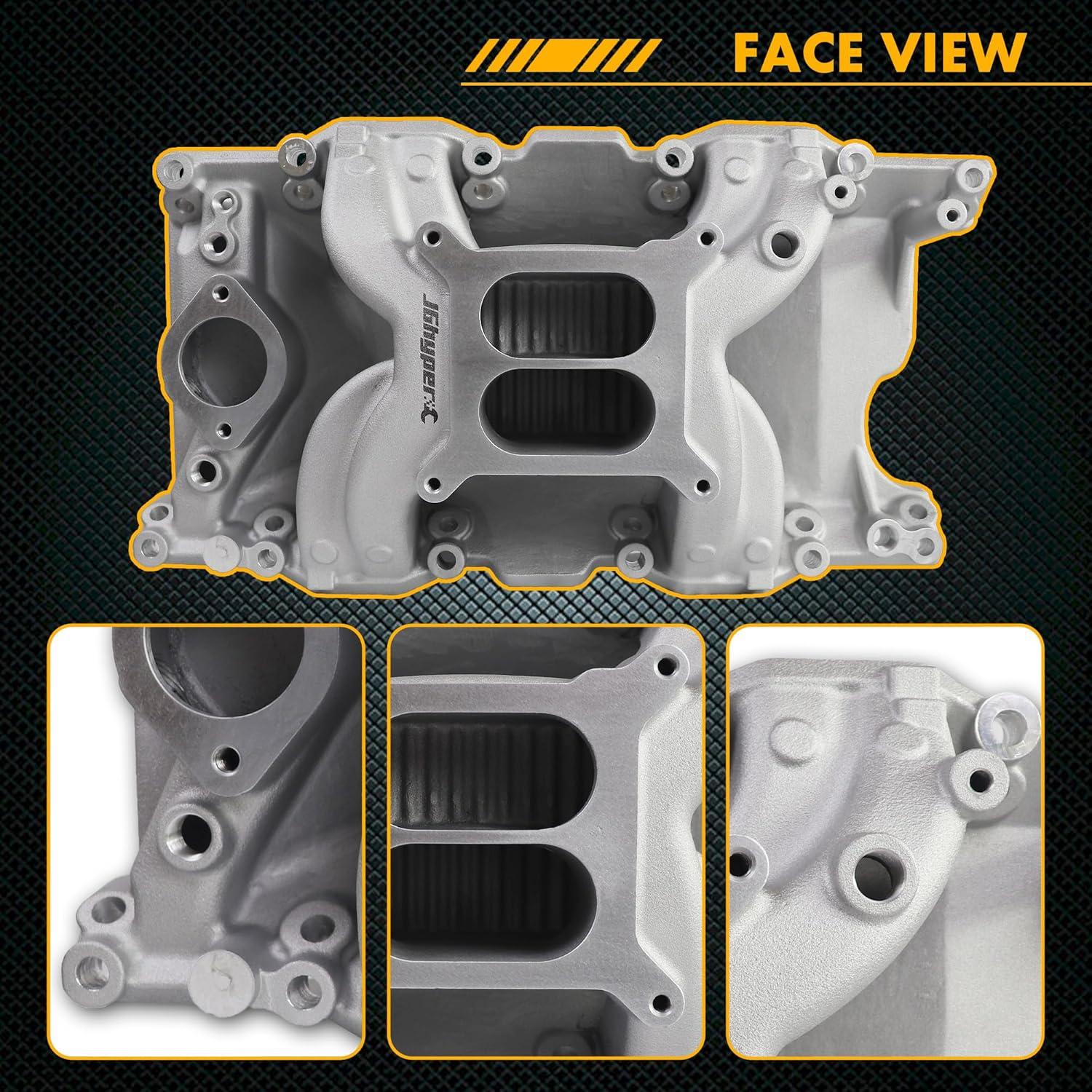 Colector de Admisión Aluminio Doble Plano JGhyperX 7576 Plata