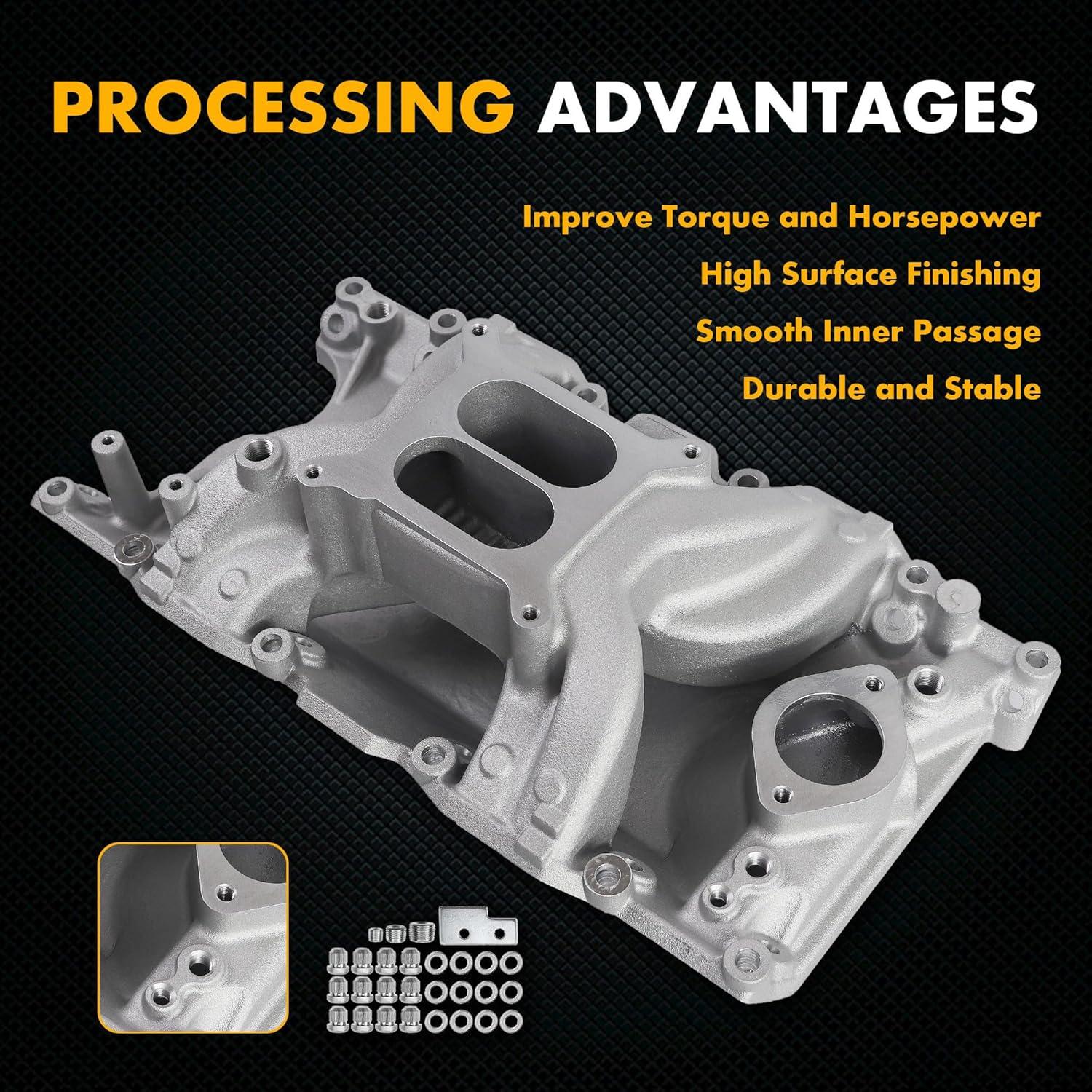 Colector de Admisión Aluminio Doble Plano JGhyperX 7576 Plata