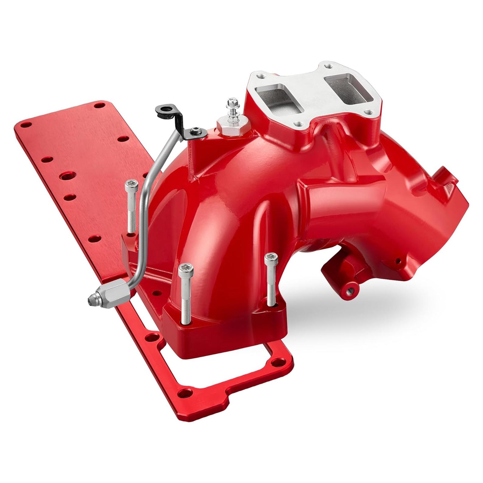 Intake Manifold Kit for 6.7L Cummins 2019-2024 Ram 2500/3500 Engine Air Intake Horn Kit with Grid Heater Upgrade & Heating System, Red