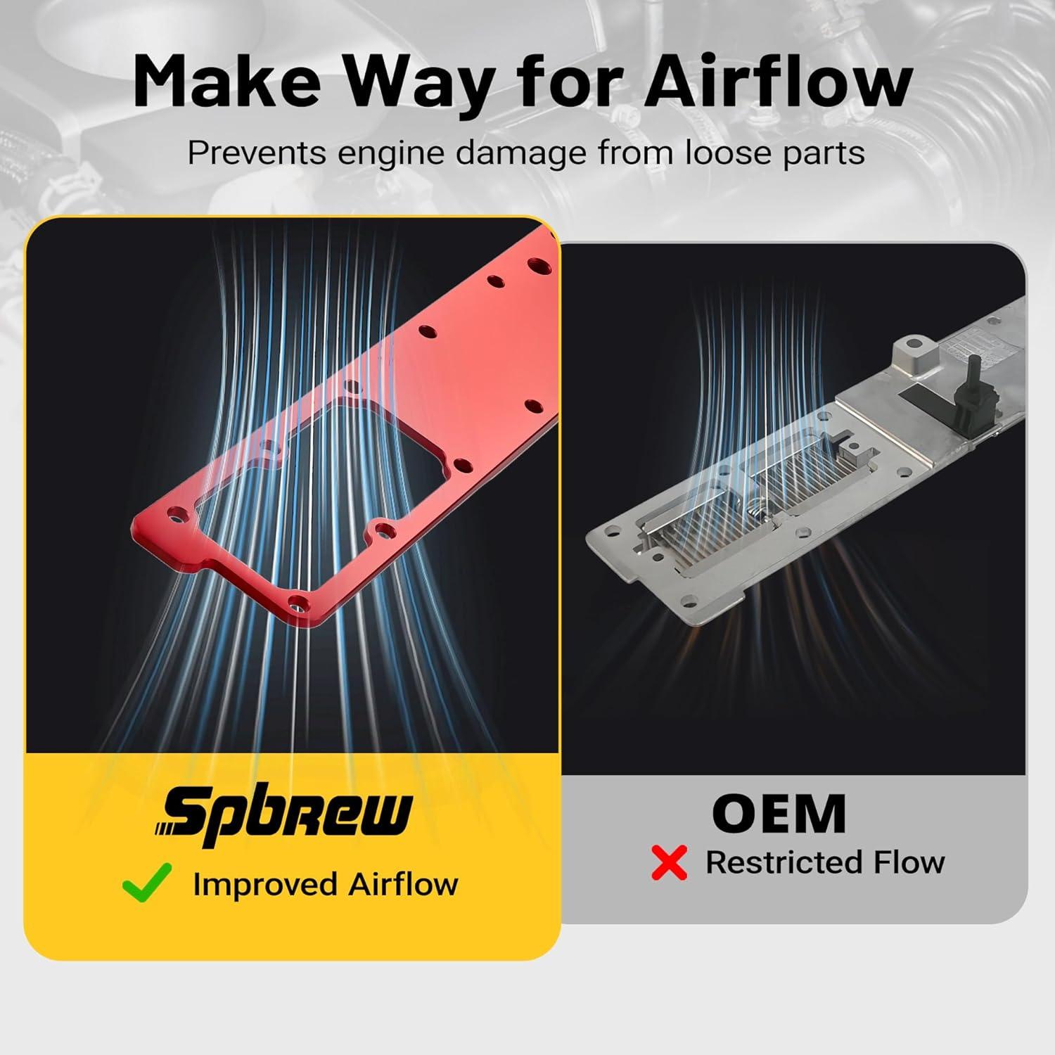 Intake Manifold Kit for 6.7L Cummins 2019-2024 Ram 2500/3500 Engine Air Intake Horn Kit with Grid Heater Upgrade & Heating System, Red