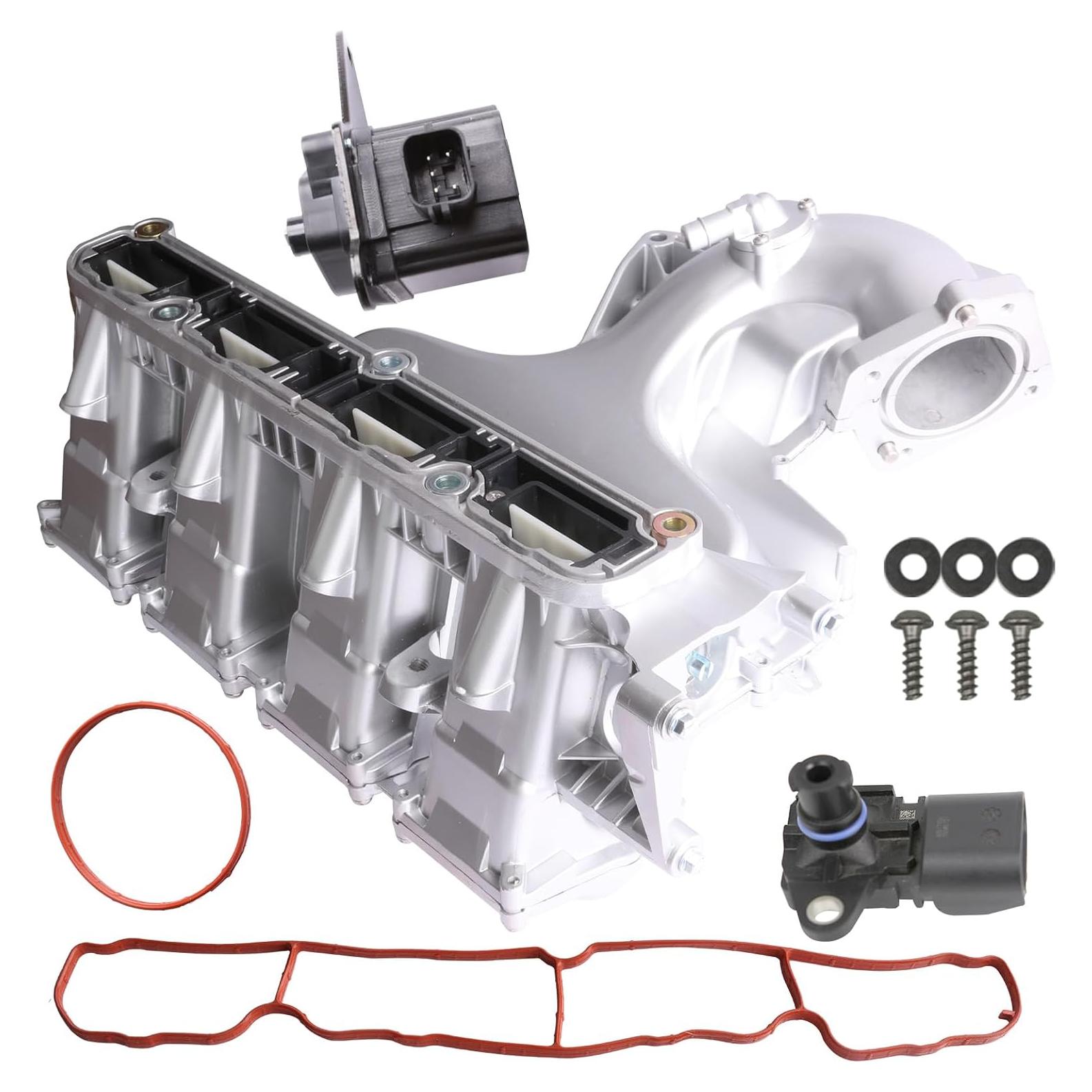 Colector de Admisión MITZONE Aluminio 2.4L 2.0L Compatible Chrysler Dodge Jeep