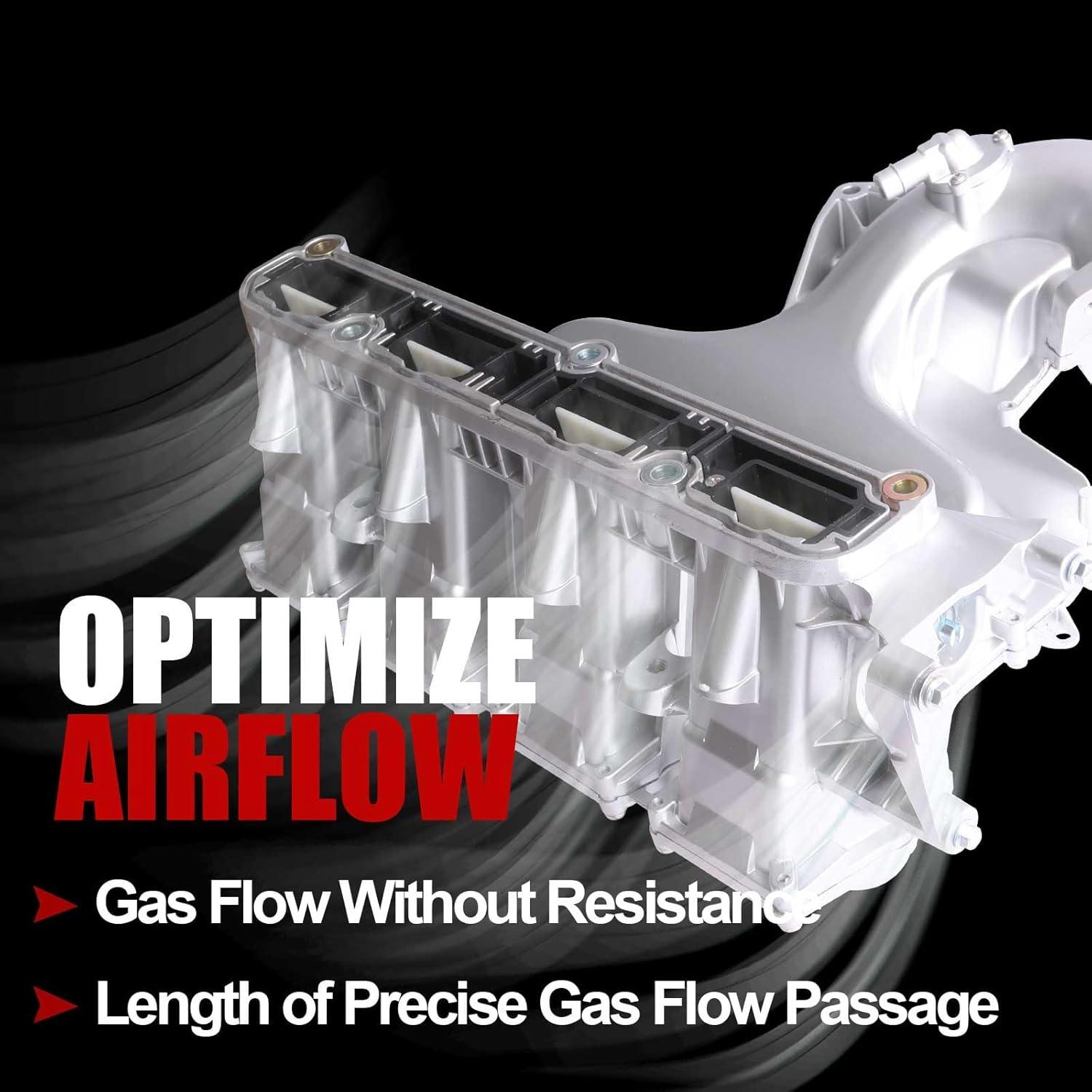 Colector de Admisión MITZONE Aluminio 2.4L 2.0L Compatible Chrysler Dodge Jeep