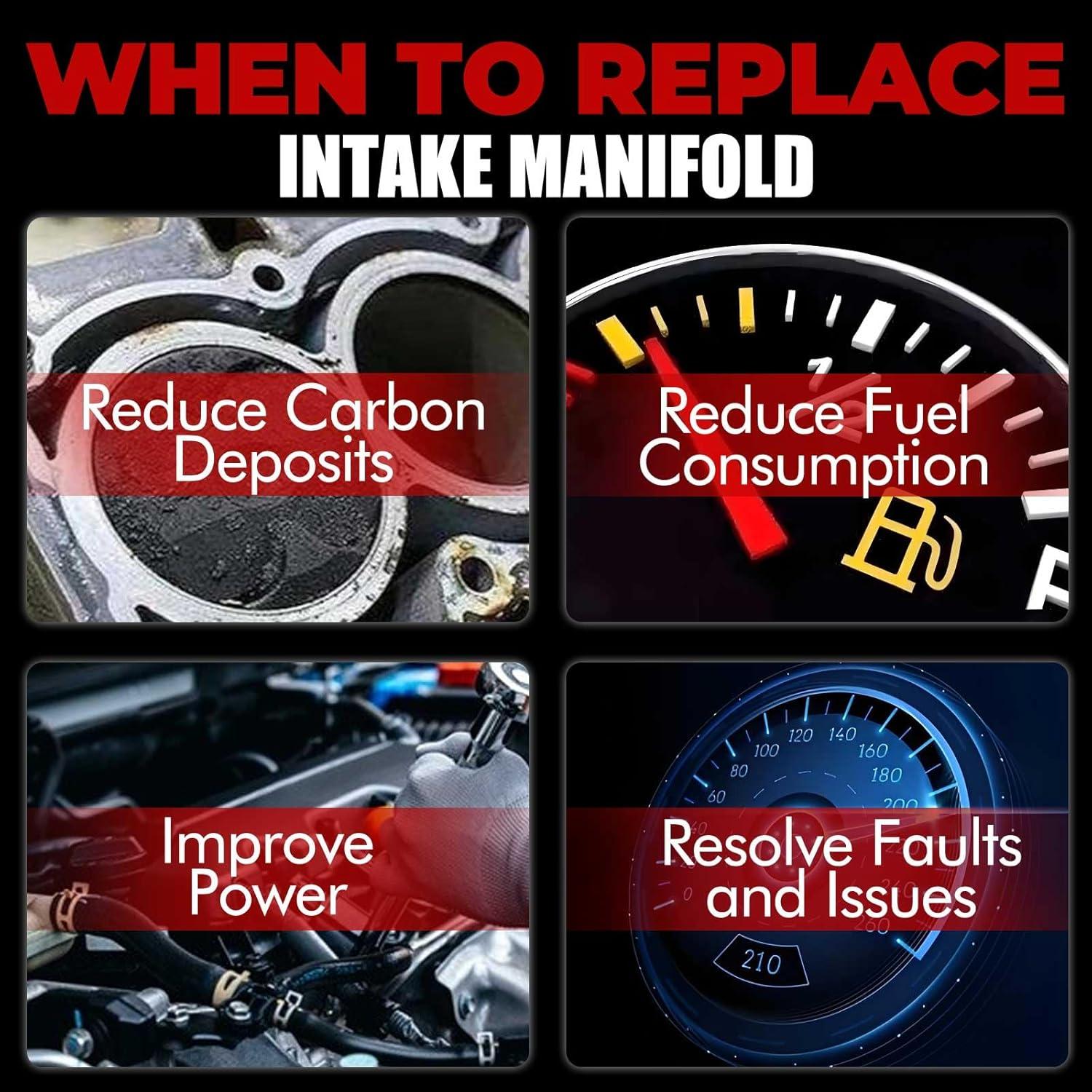 Colector de Admisión MITZONE Aluminio 2.4L 2.0L Compatible Chrysler Dodge Jeep