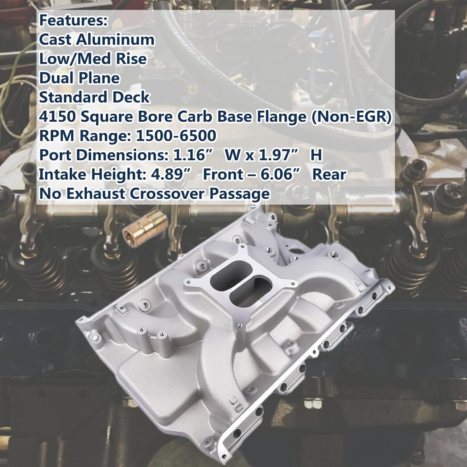 Colector de Admisión Weonefit para Ford FE V8 352-428ci