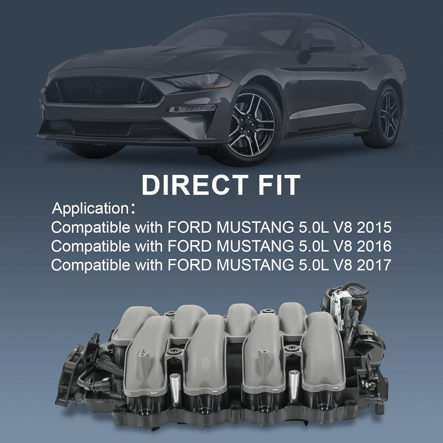 Colector de Admisión RALBDX FR3Z-9424-N para Ford Mustang 5.0L 2015-2017