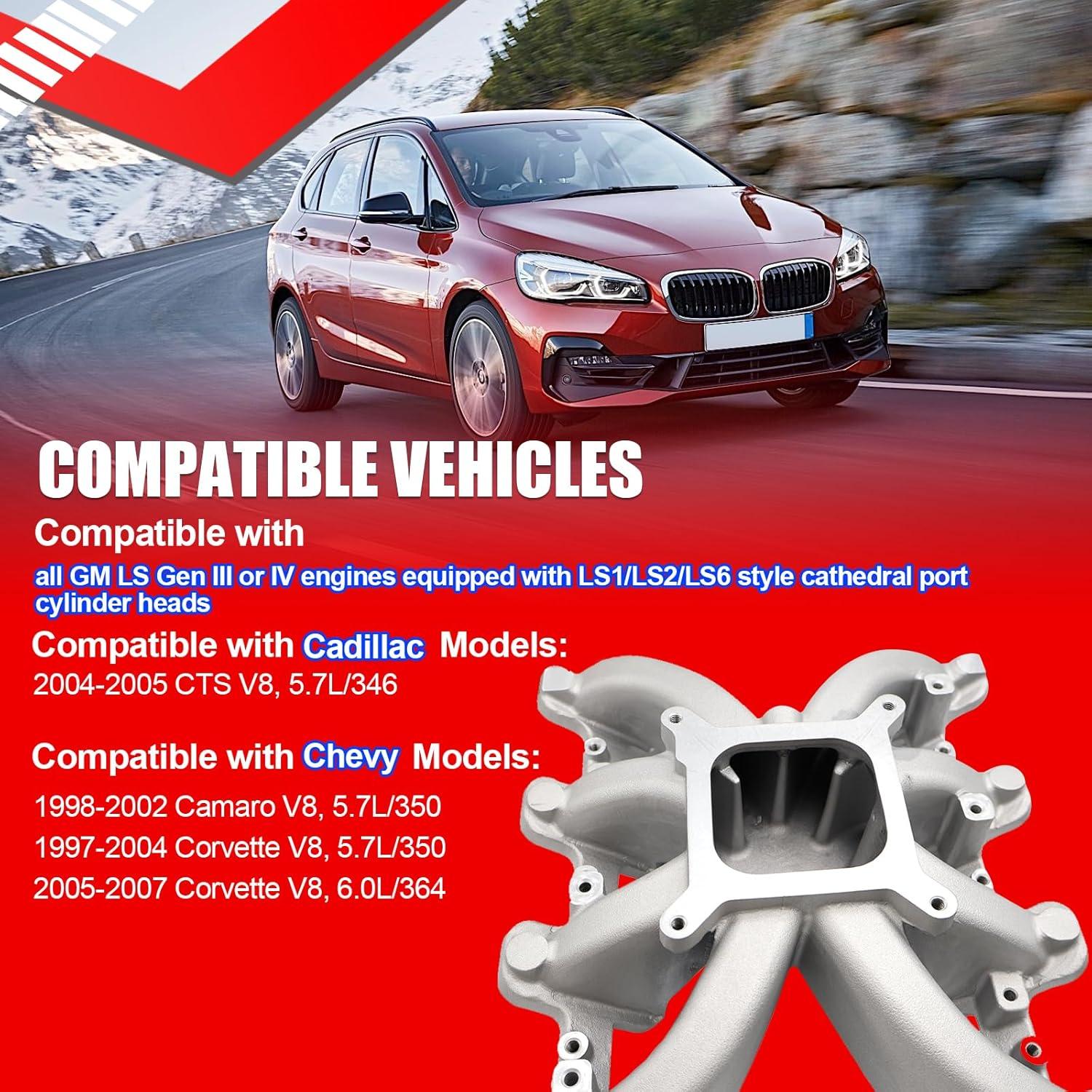 Colector de Admisión SMMS 300-132 para Chevy Camaro Corvette V8