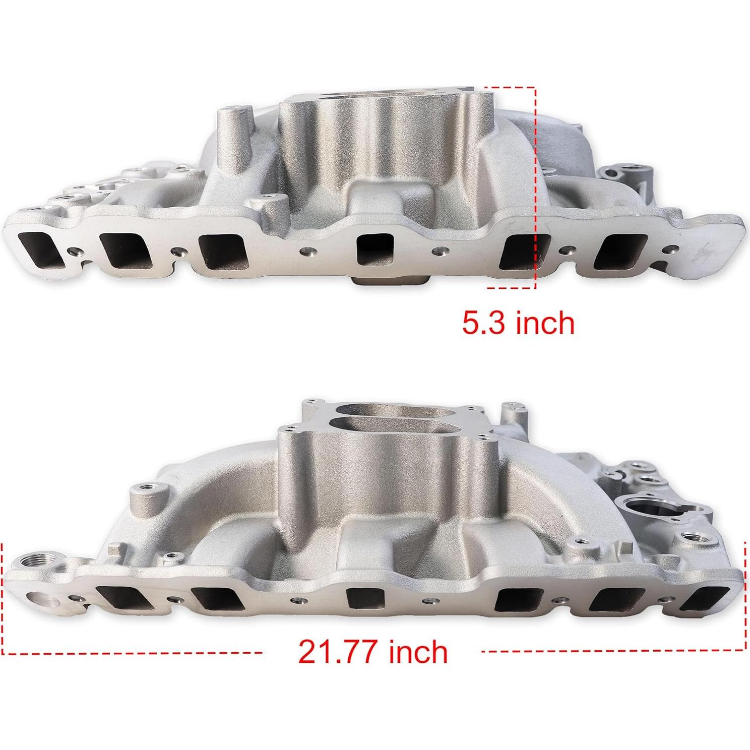 Colector de Admisión Aluminio JGhyperX 7111 Doble Plano 13.46 cm