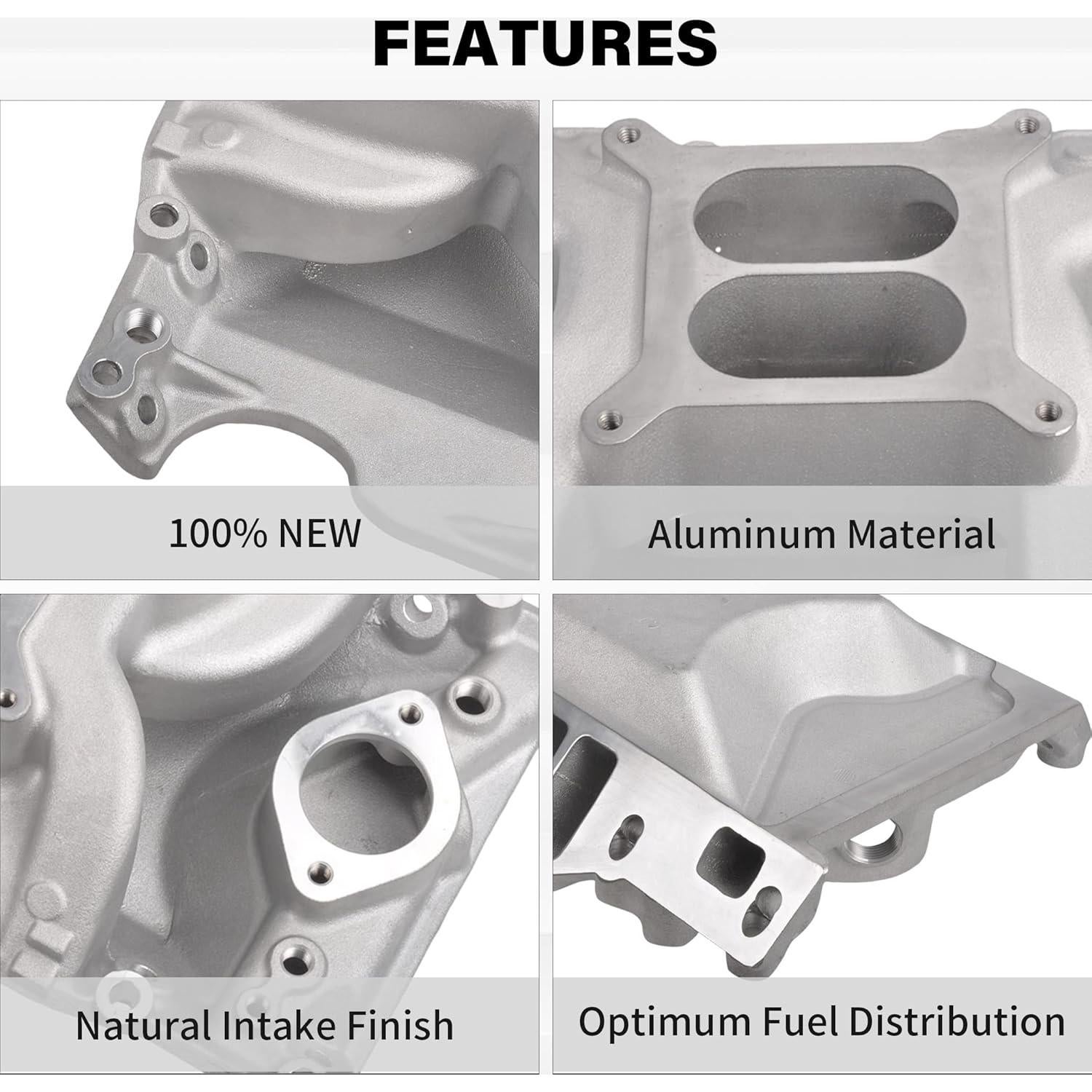 Colector de Admisión BATONECO Doble Plano Aluminio 318 V8