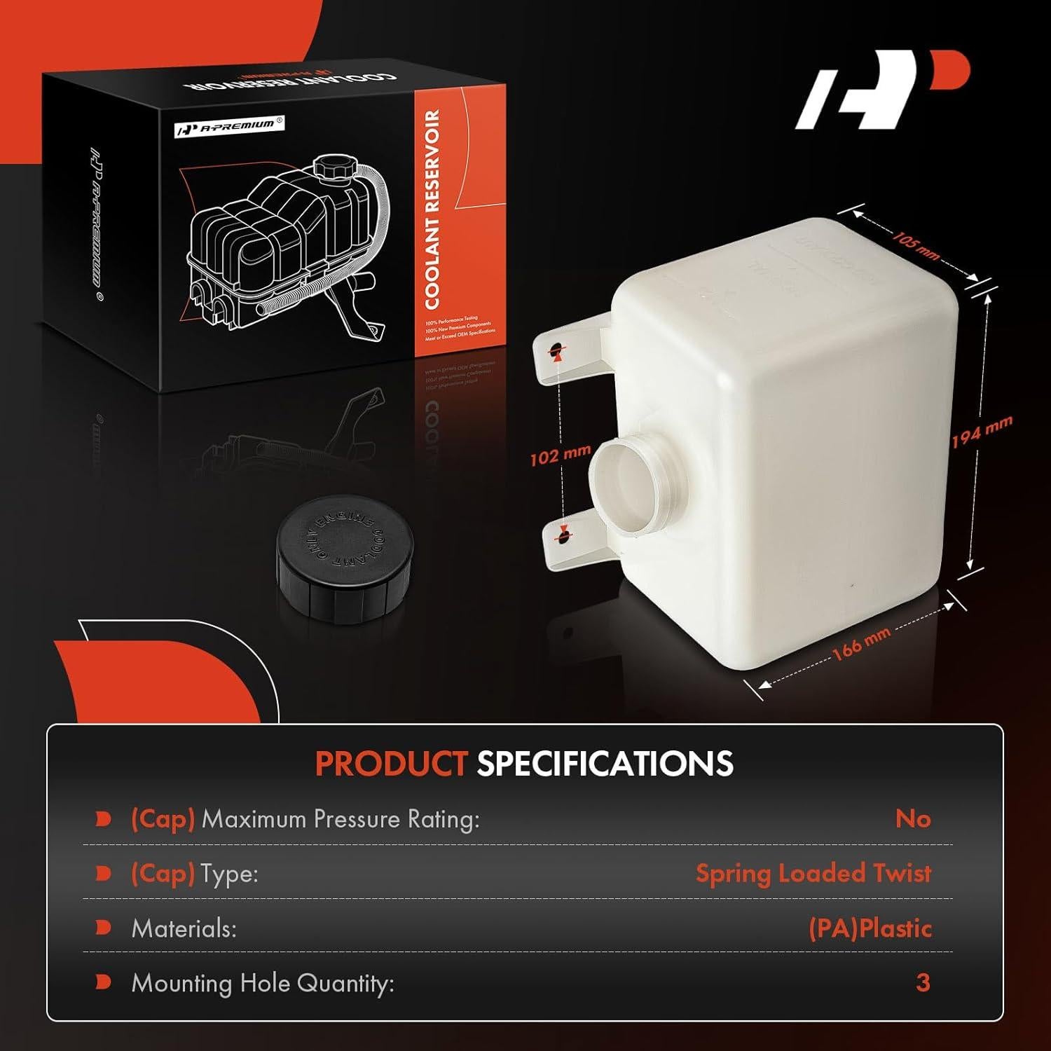 Tanque de Refrigerante Universal A-Premium 19.4x10.5x16.6 cm