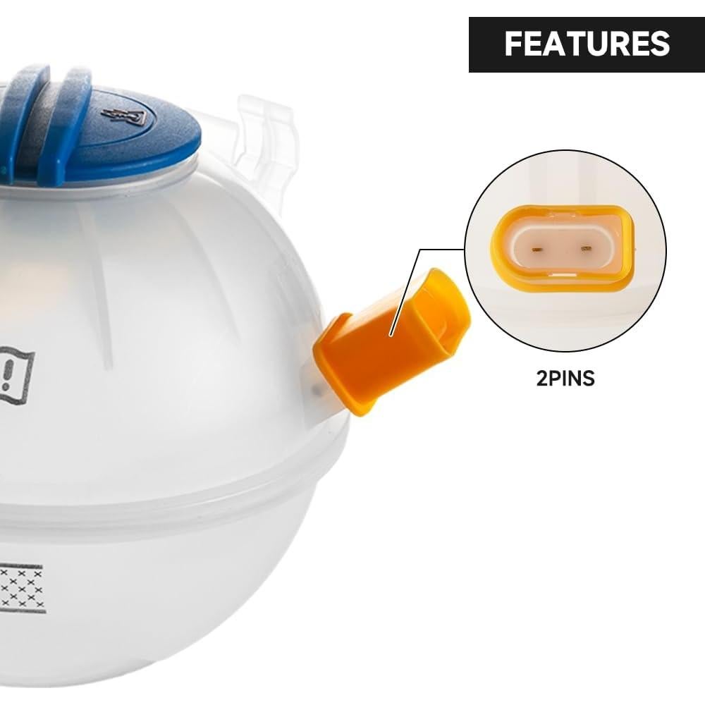 Tanque de Expansión Refrigerante YOLLKY 1K0121407A para Audi y VW