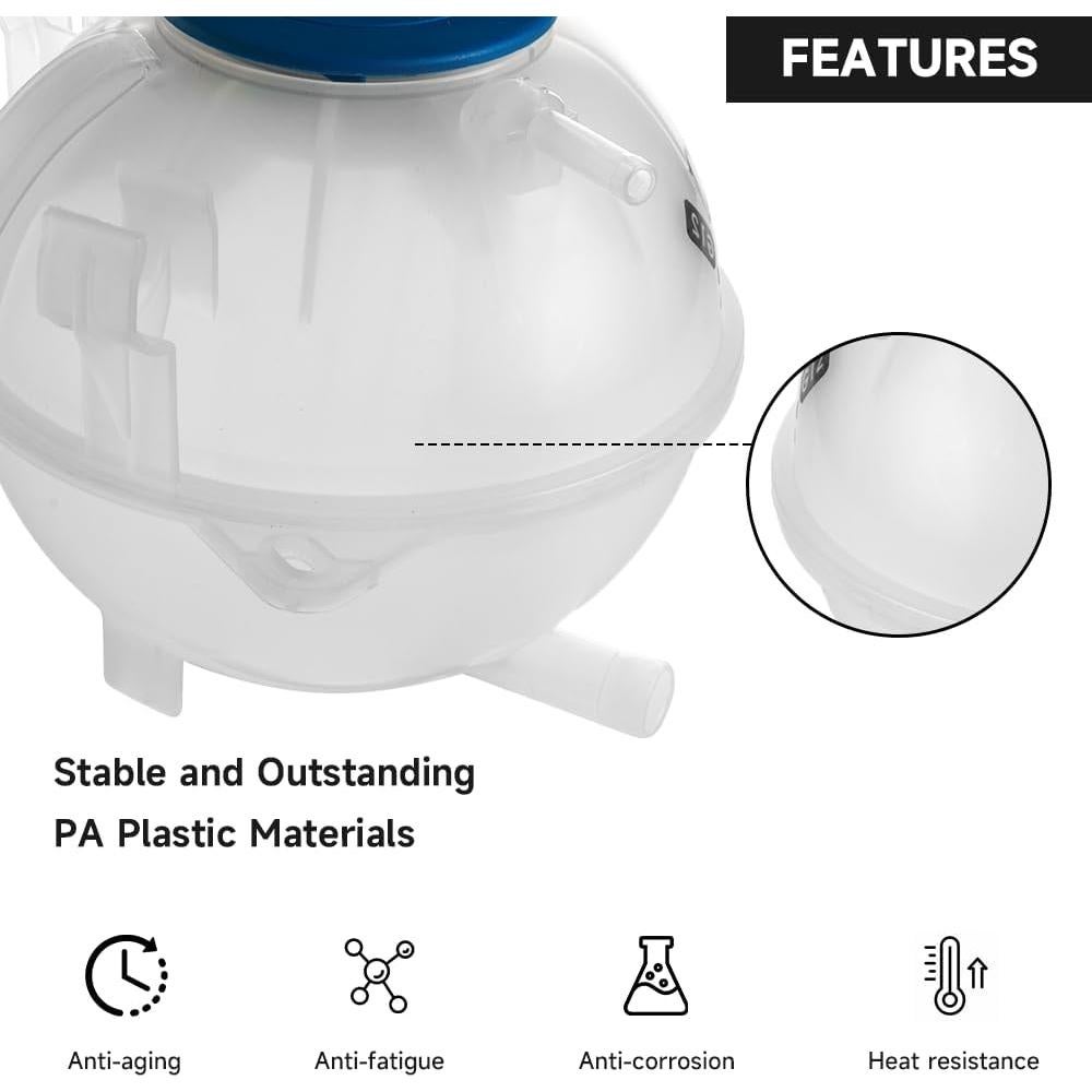 Tanque de Expansión Refrigerante YOLLKY 1K0121407A para Audi y VW