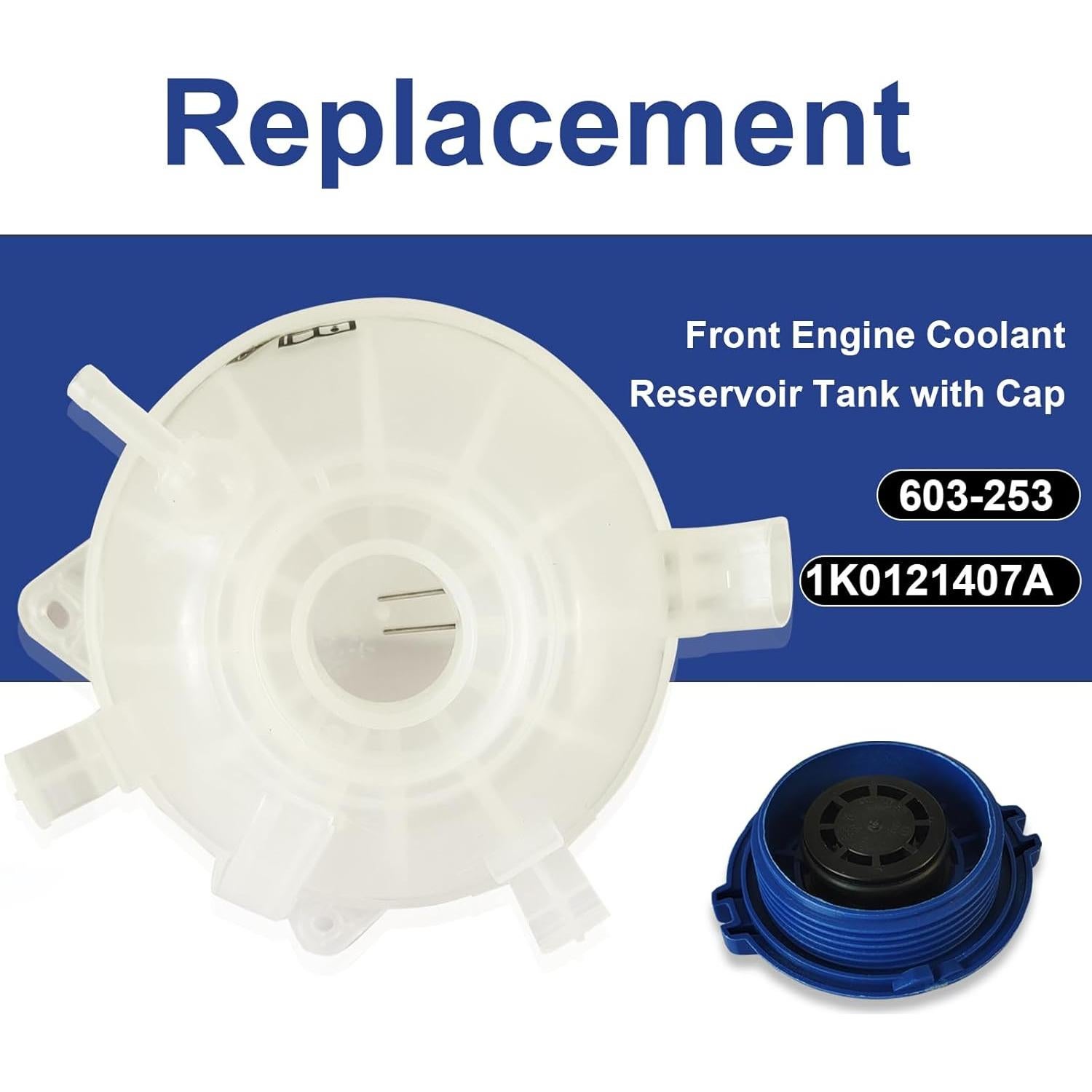 Tanque de Refrigerante Lunwag 603-253 para Audi y VW 2006-2019