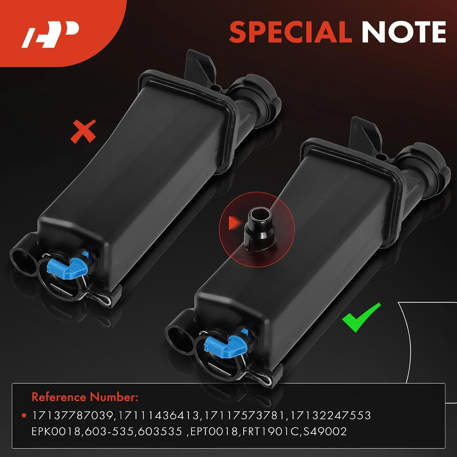 Tanque de Refrigerante A-Premium con Sensor y Tapa para BMW