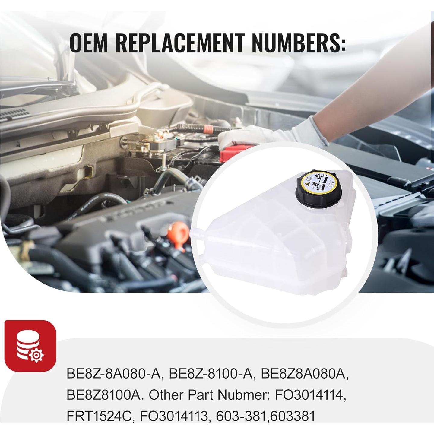 Depósito de Expansión Refrigerante TOPAZ BE8Z-8A080-A Ford Fiesta 11-17