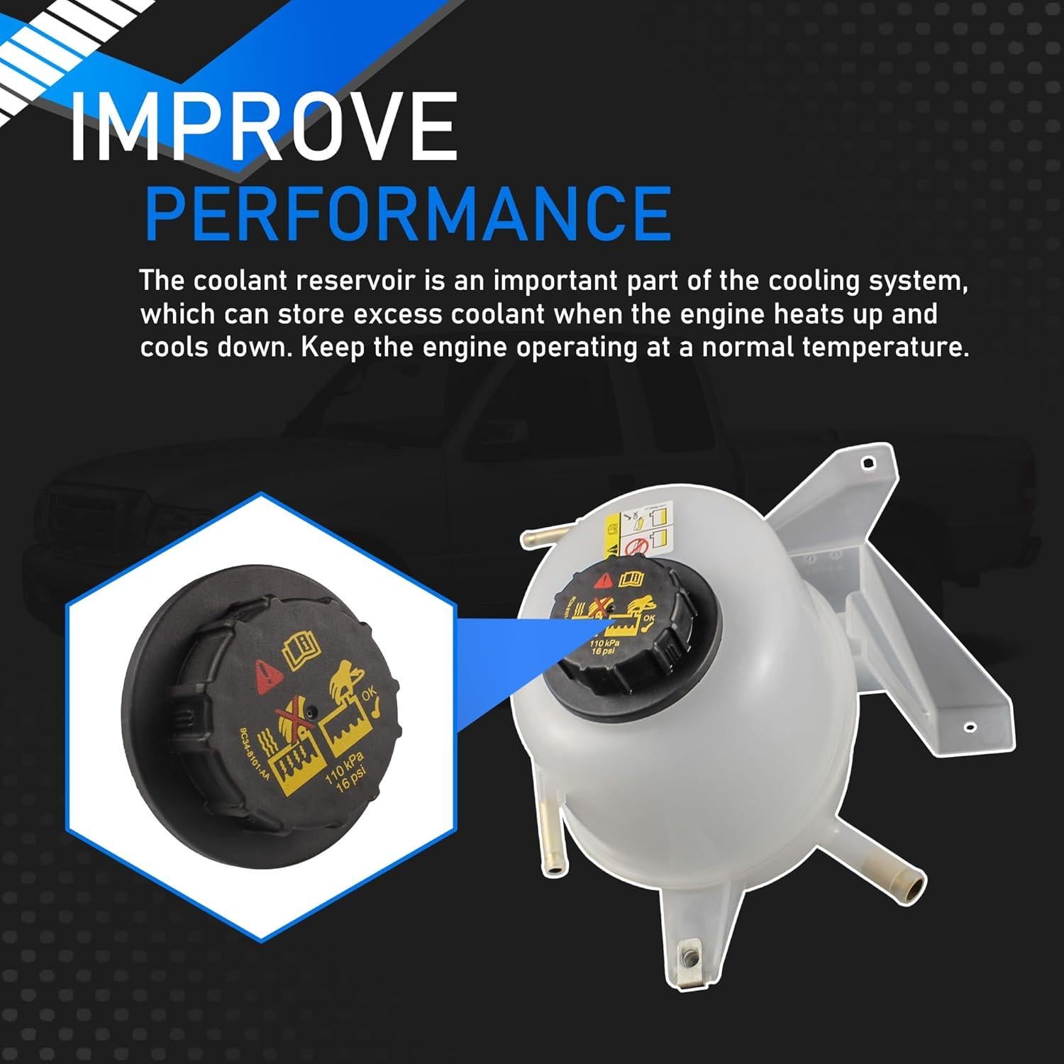 Tanque de Expansión Refrigerante YzusGomumu Ford Ranger 2.3L