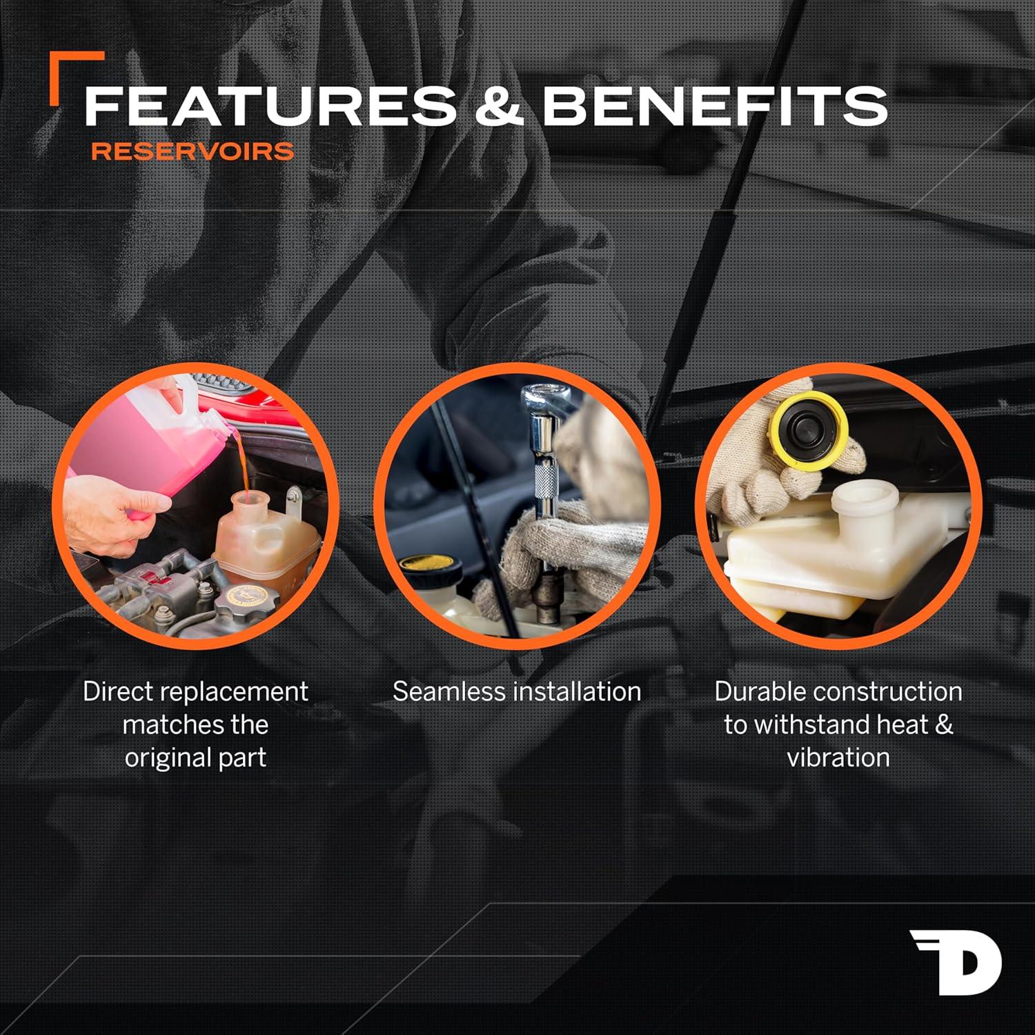 Depósito de Refrigerante Dorman 603-282 para Ford/Lincoln