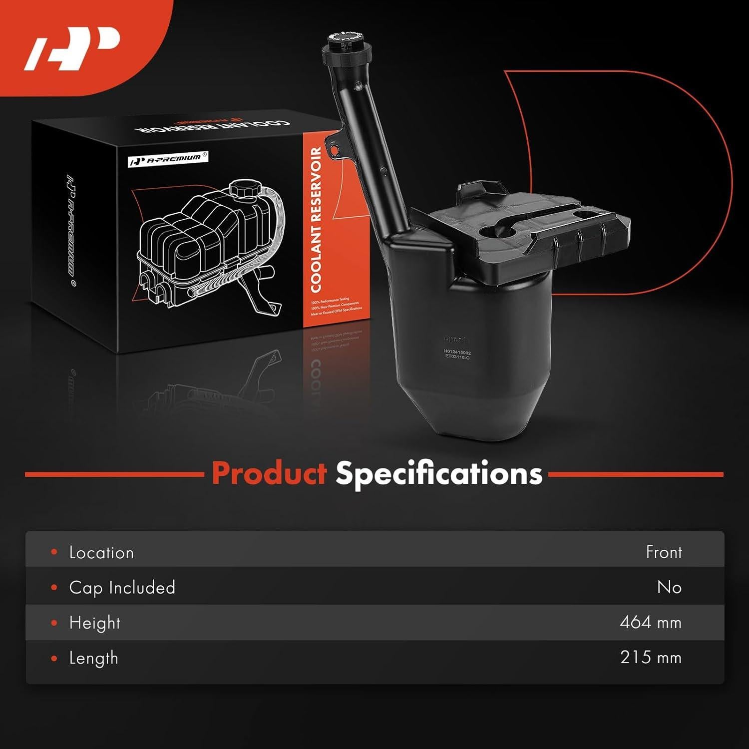 Tanque de Recuperación de Refrigerante A-Premium para Chevrolet Camaro y Pontiac Firebird 1993-2002