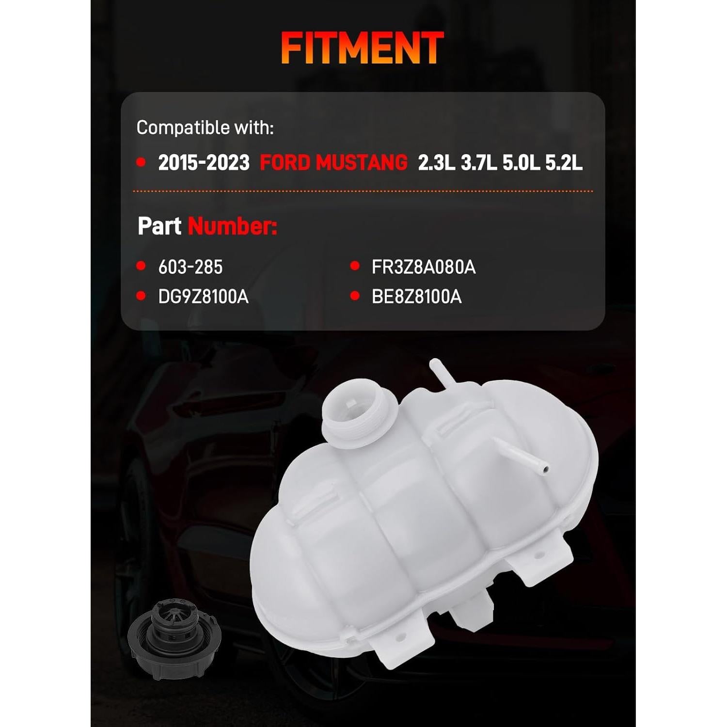 Tanque de Expansión Refrigerante GDUKOP para Ford Mustang 2015-2023